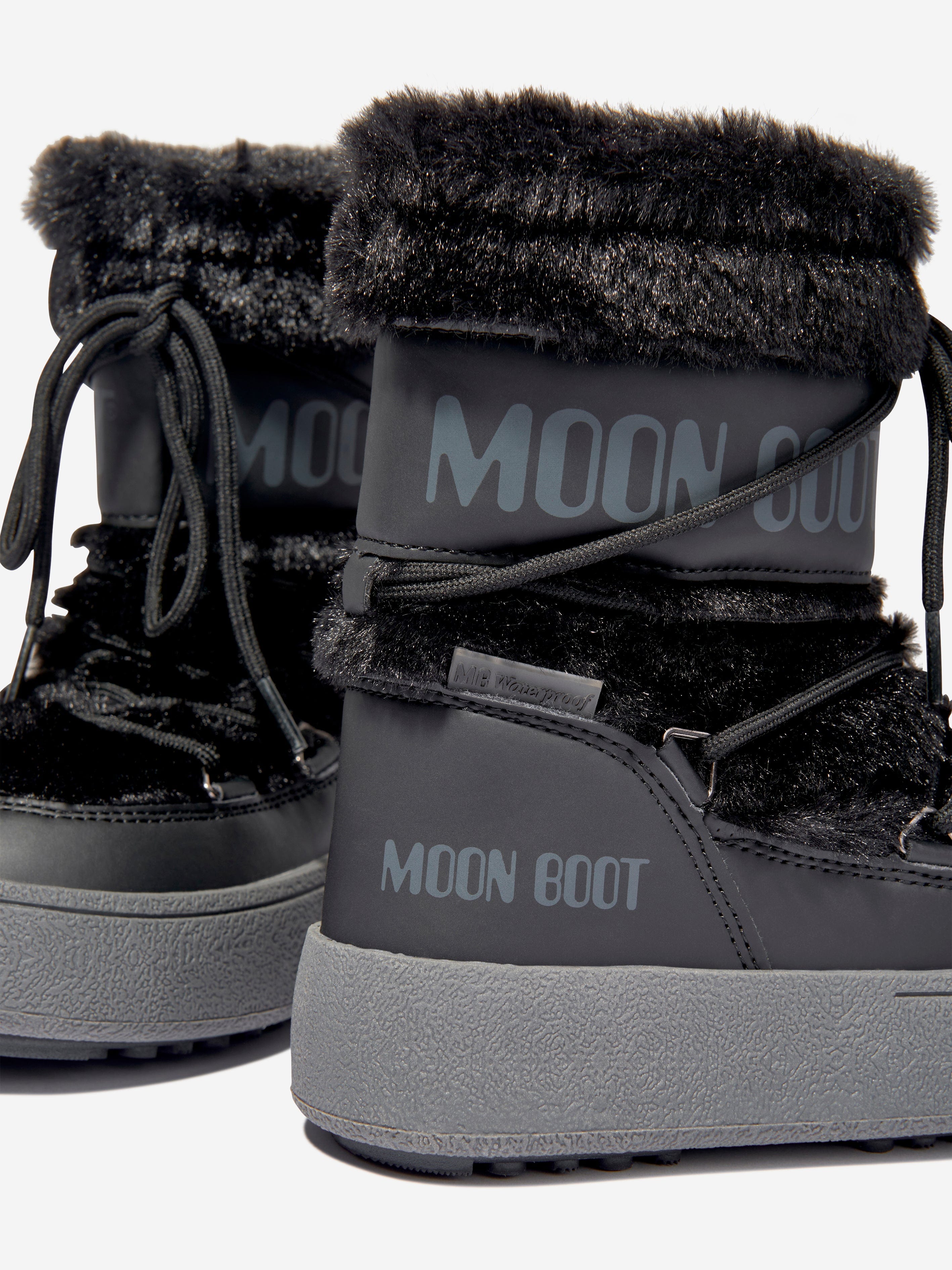 Moon Boot Black Faux Fur Classic, Footwear