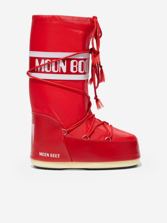 Moon Boot Girls Icon Low Boots in Red