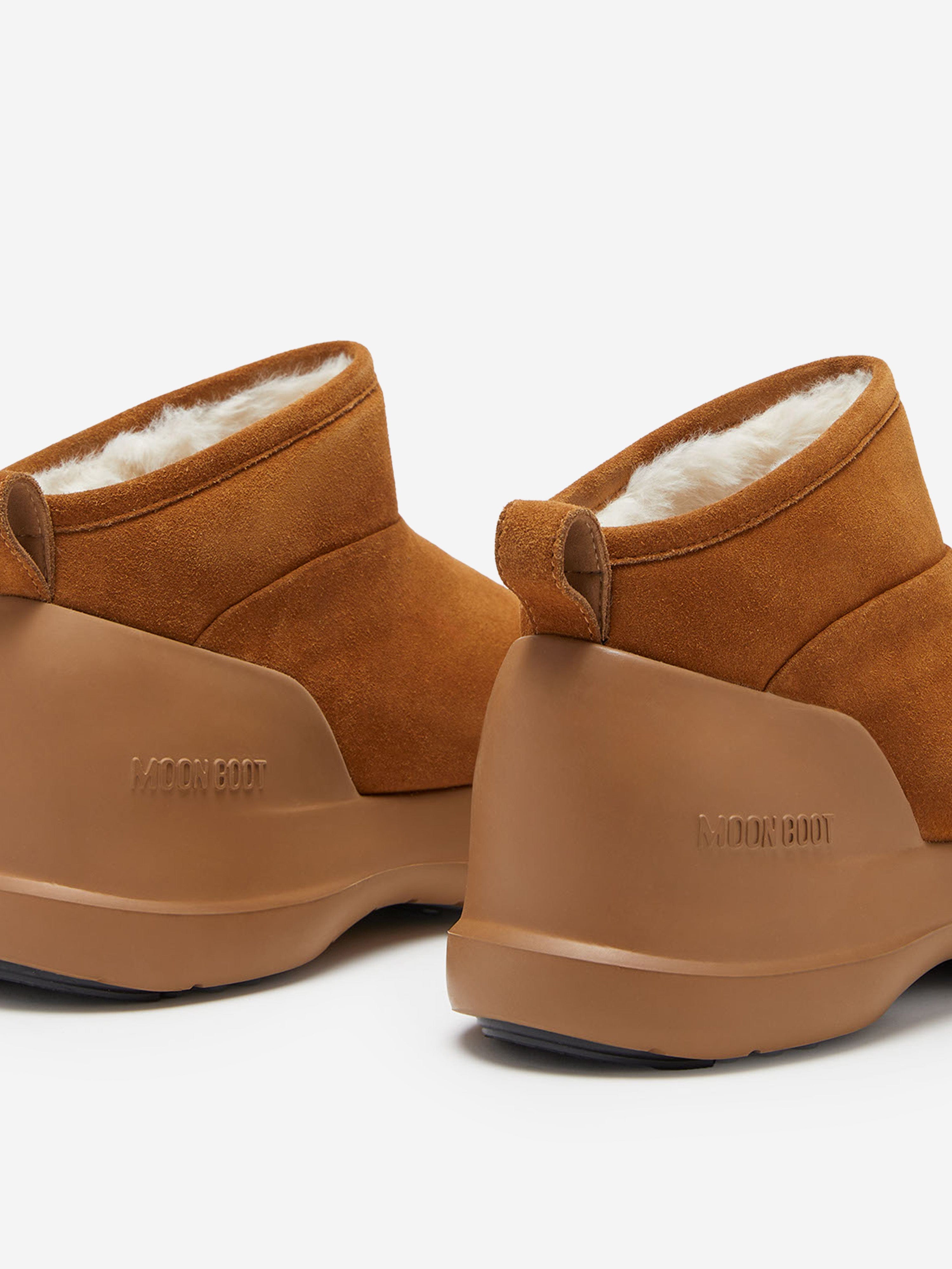 Moon Boot Boys Luna Suede Low Boots in Brown Childsplay Clothing