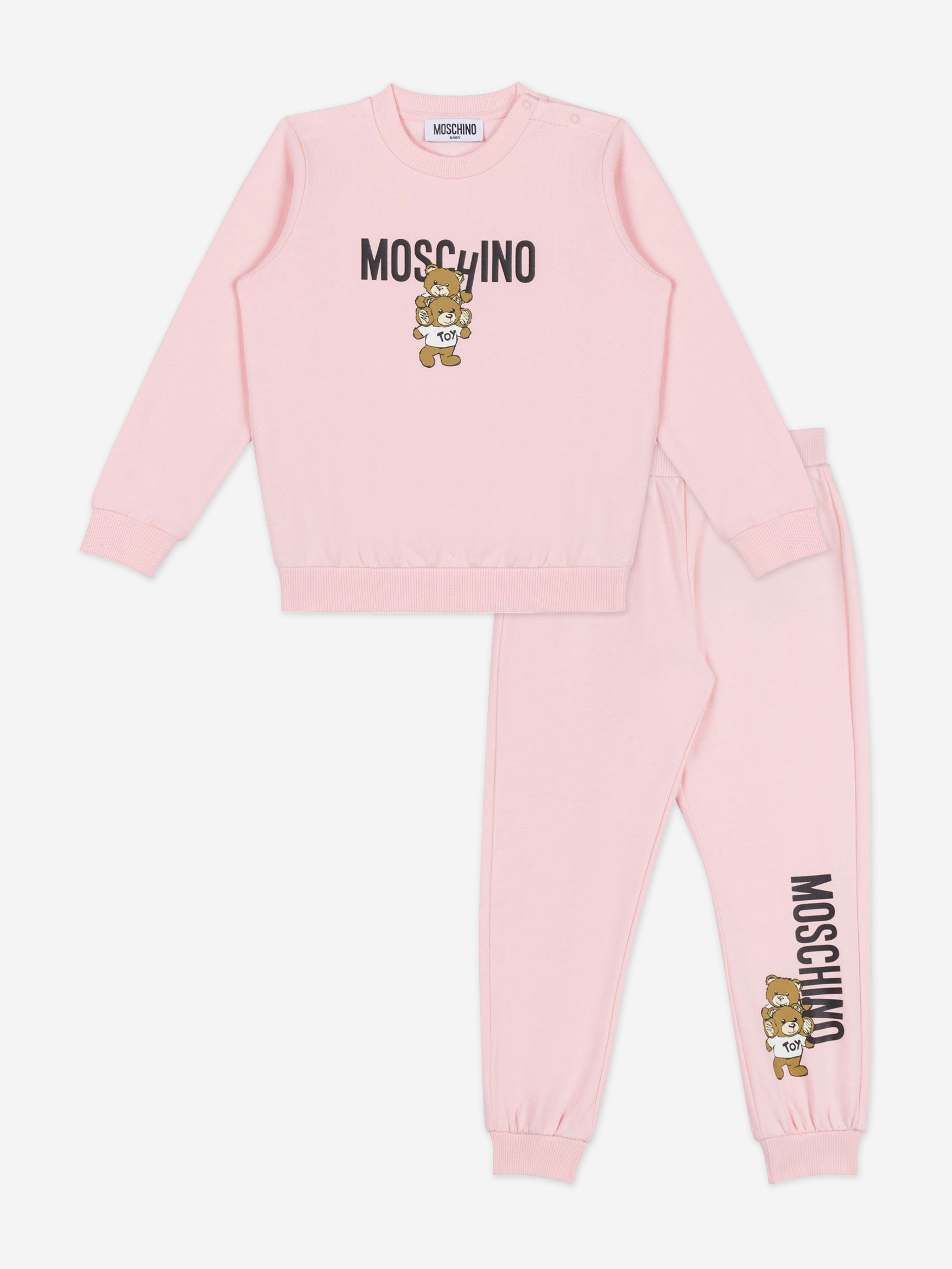 Baby Girls Bear Logo Tracksuit in Pink Childsplay Clothing
