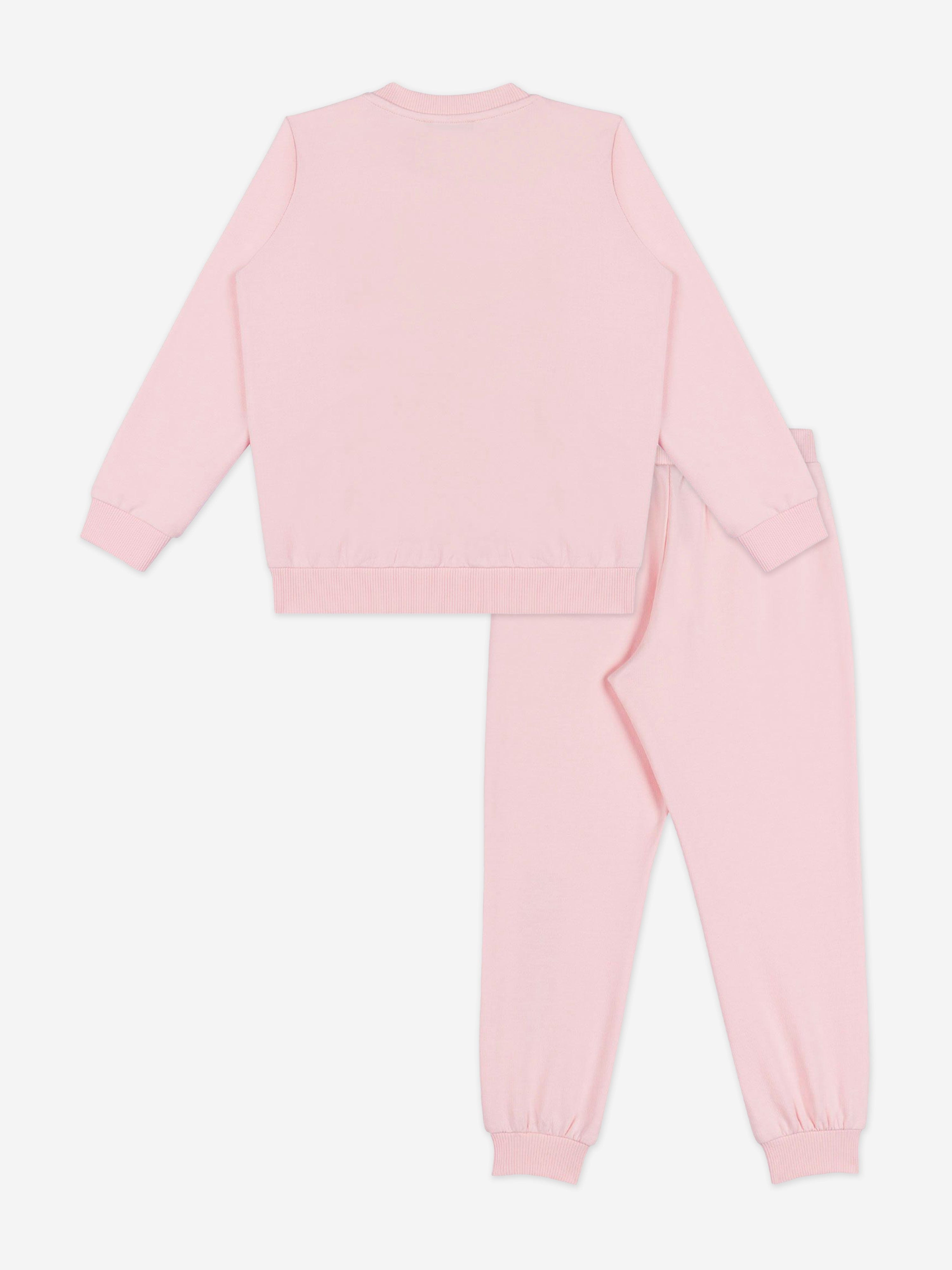 Moschino Baby Girls Bear Logo Tracksuit in Pink Childsplay Clothing