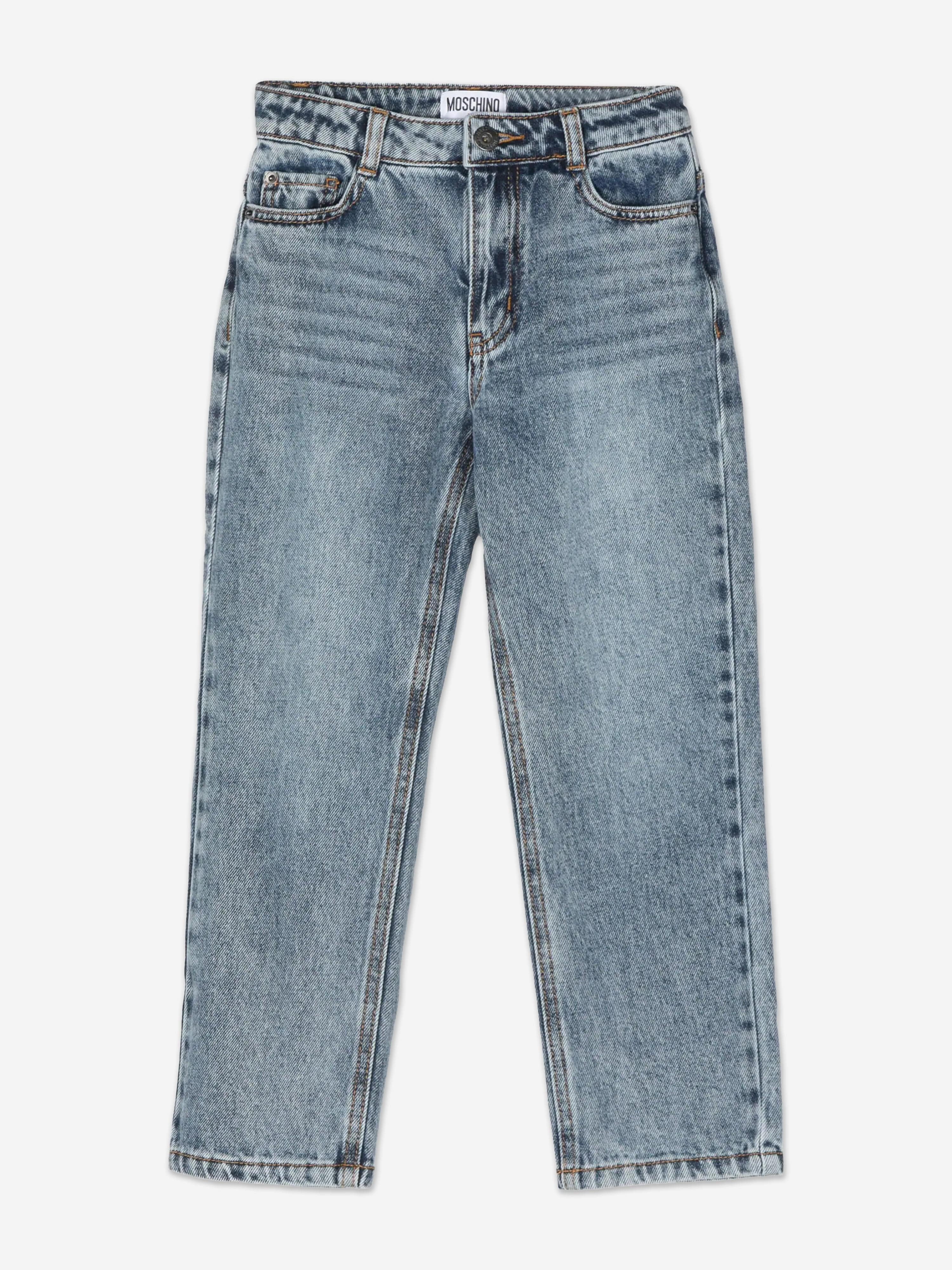 Moschino Kids Moschino Kids Vintage Wash Jeans in Blue