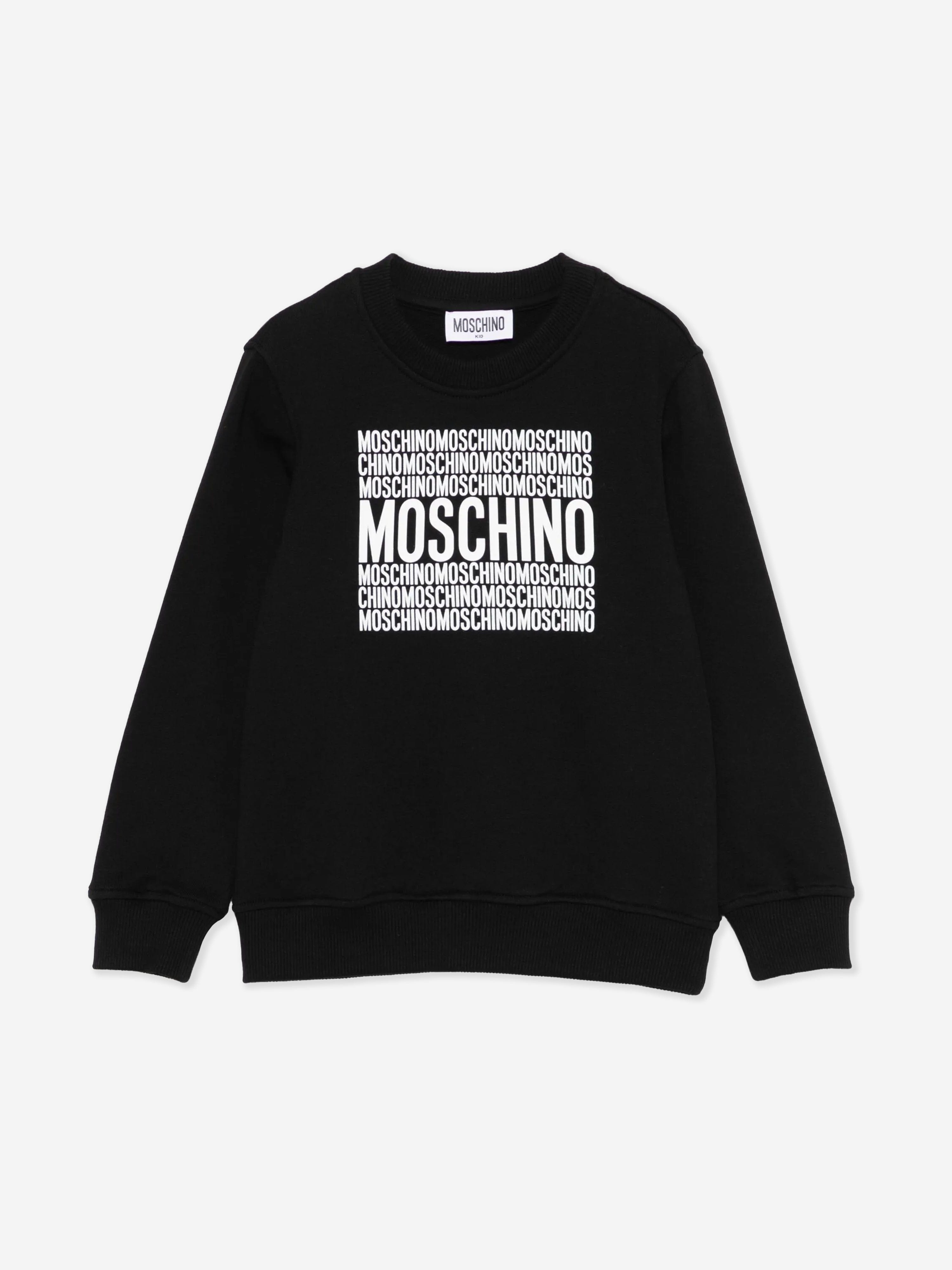 Moschino Kids Kids Logo Sweatshirt in Black Childsplay Clothing