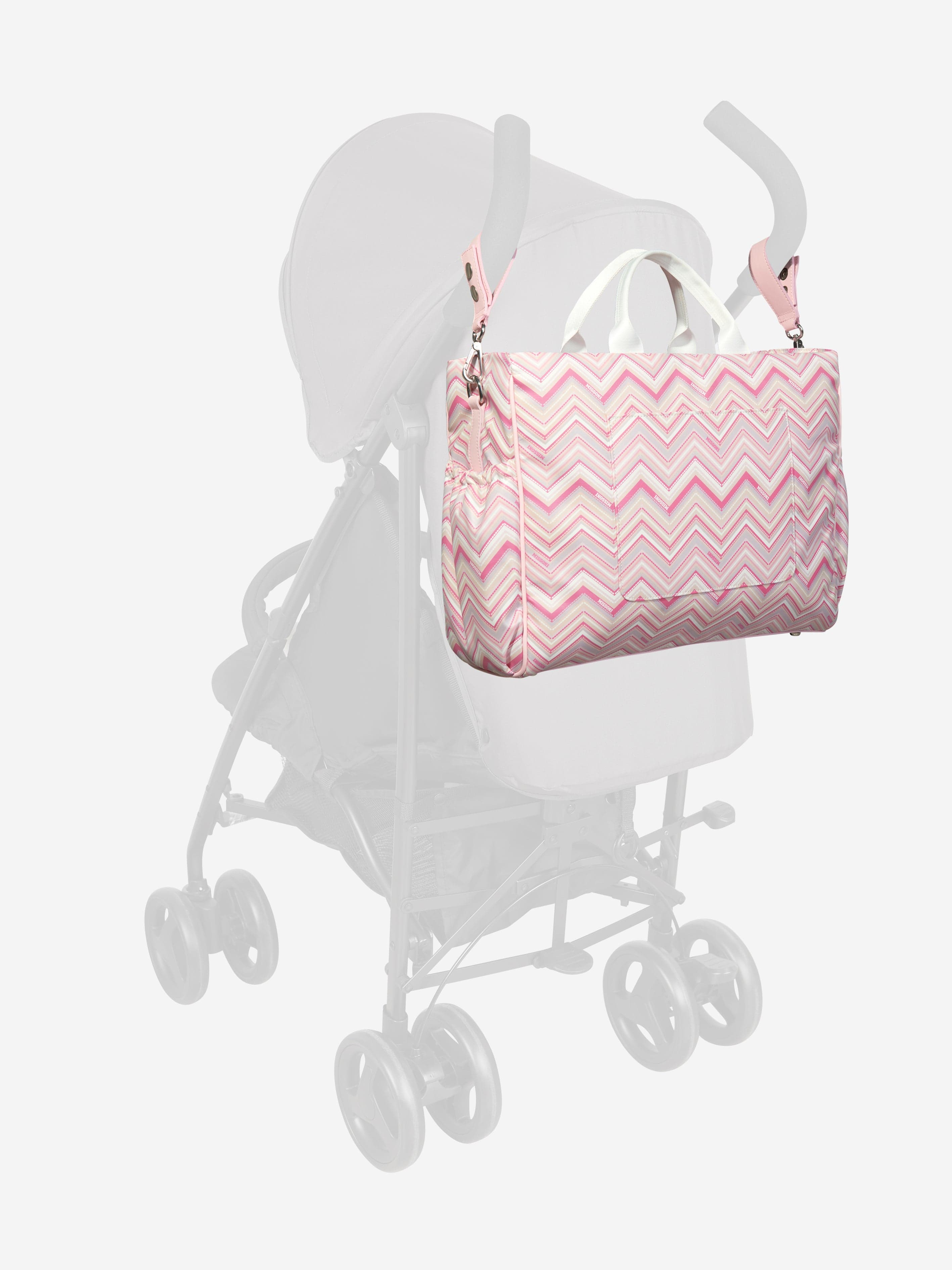 Missoni Baby Girls Zigzag Changing Bag in Pink 41cm