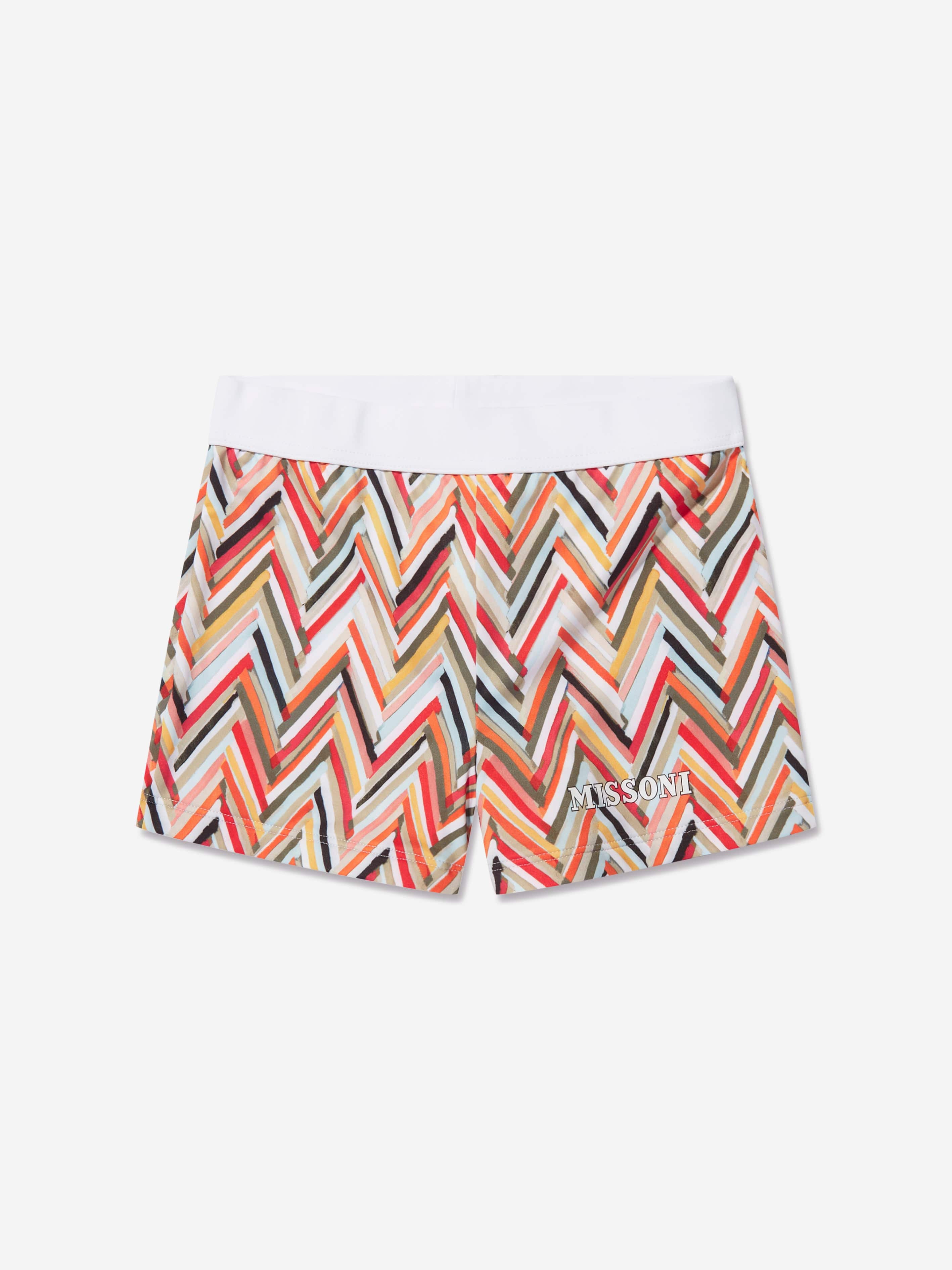 Missoni Missoni Boys Zigzag Swim Shorts in Multicolour