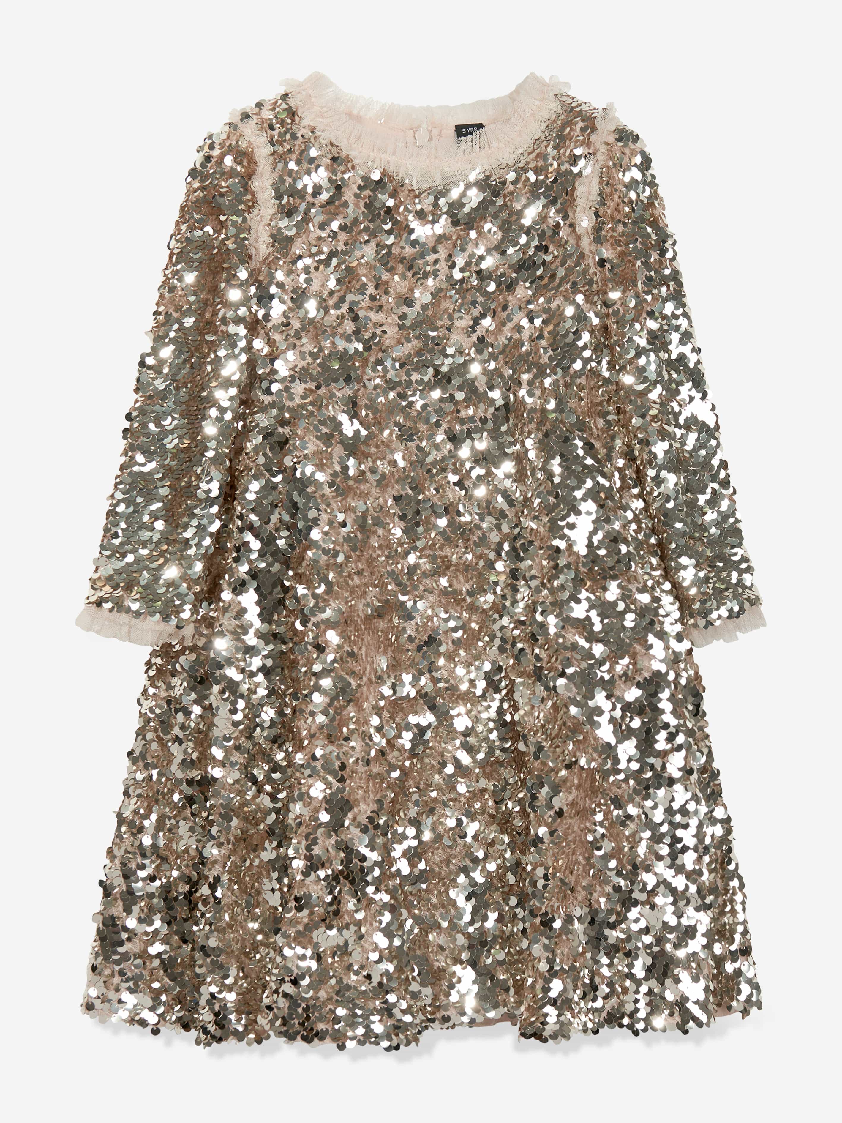 Needle & Thread Girls Hallie Sequin Dress in Gold | Childsplay Clothing Needle & Thread Girls Hallie Sequin Dress in Gold | Childsplay Clothing