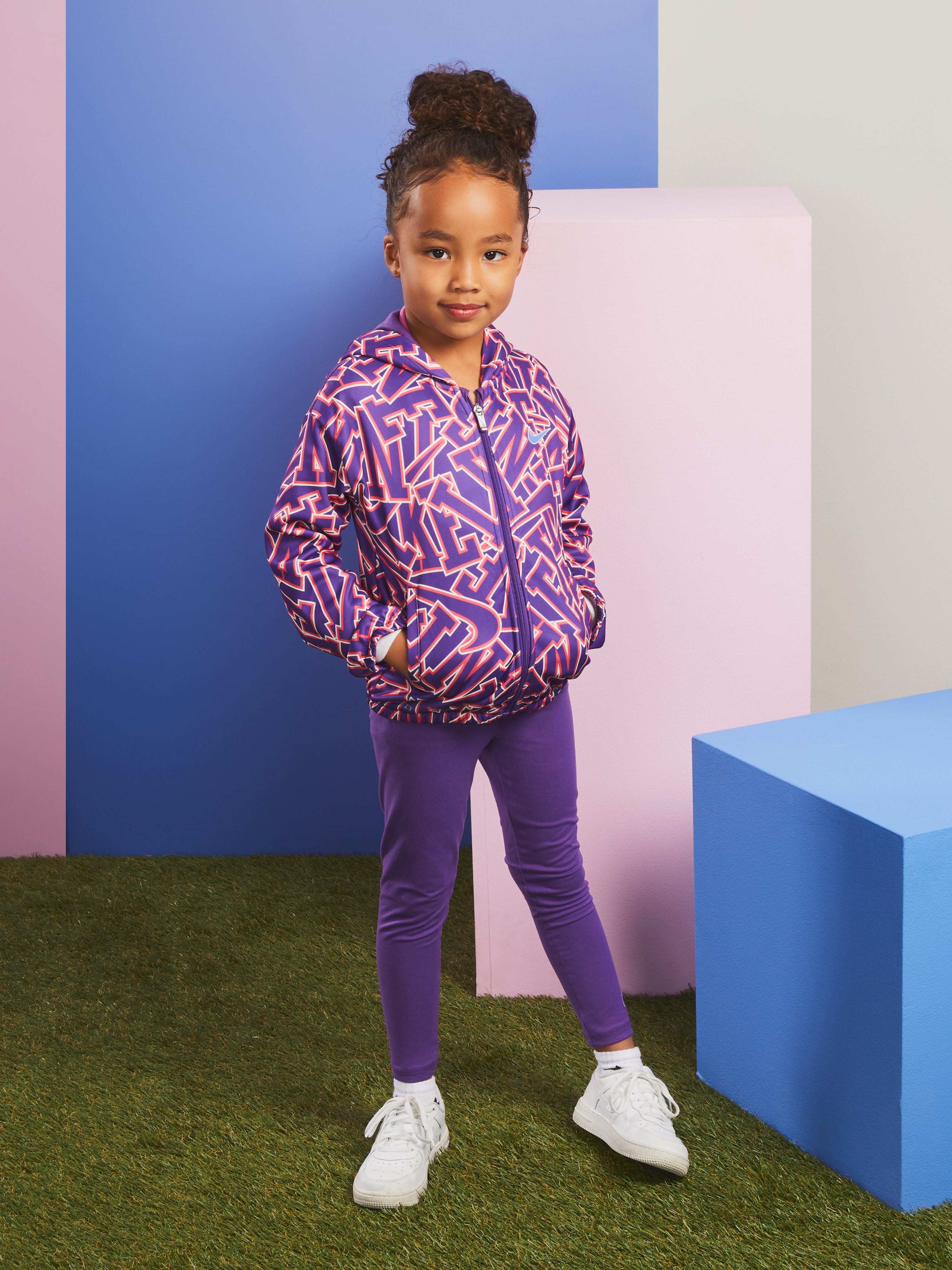 Girls Join The Club Tracksuit in Purple