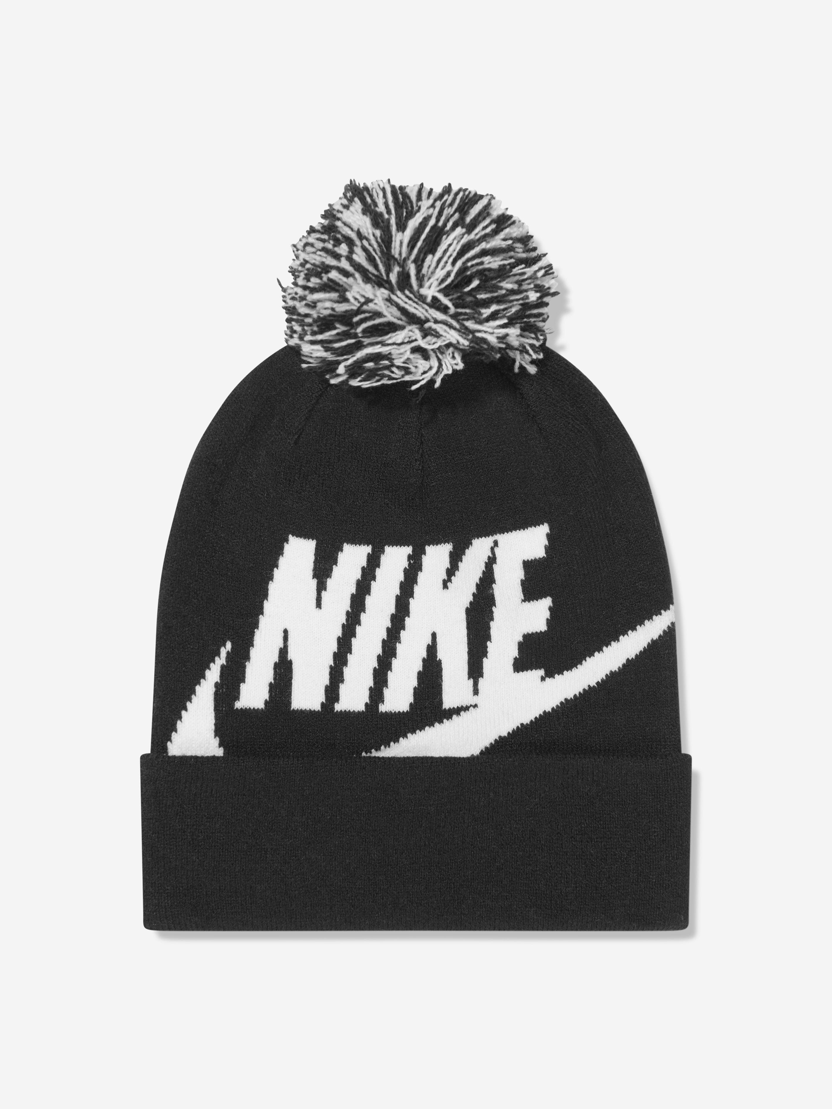 Nike Nike Boys Swoosh Pom Beanie And Gloves Set in Black