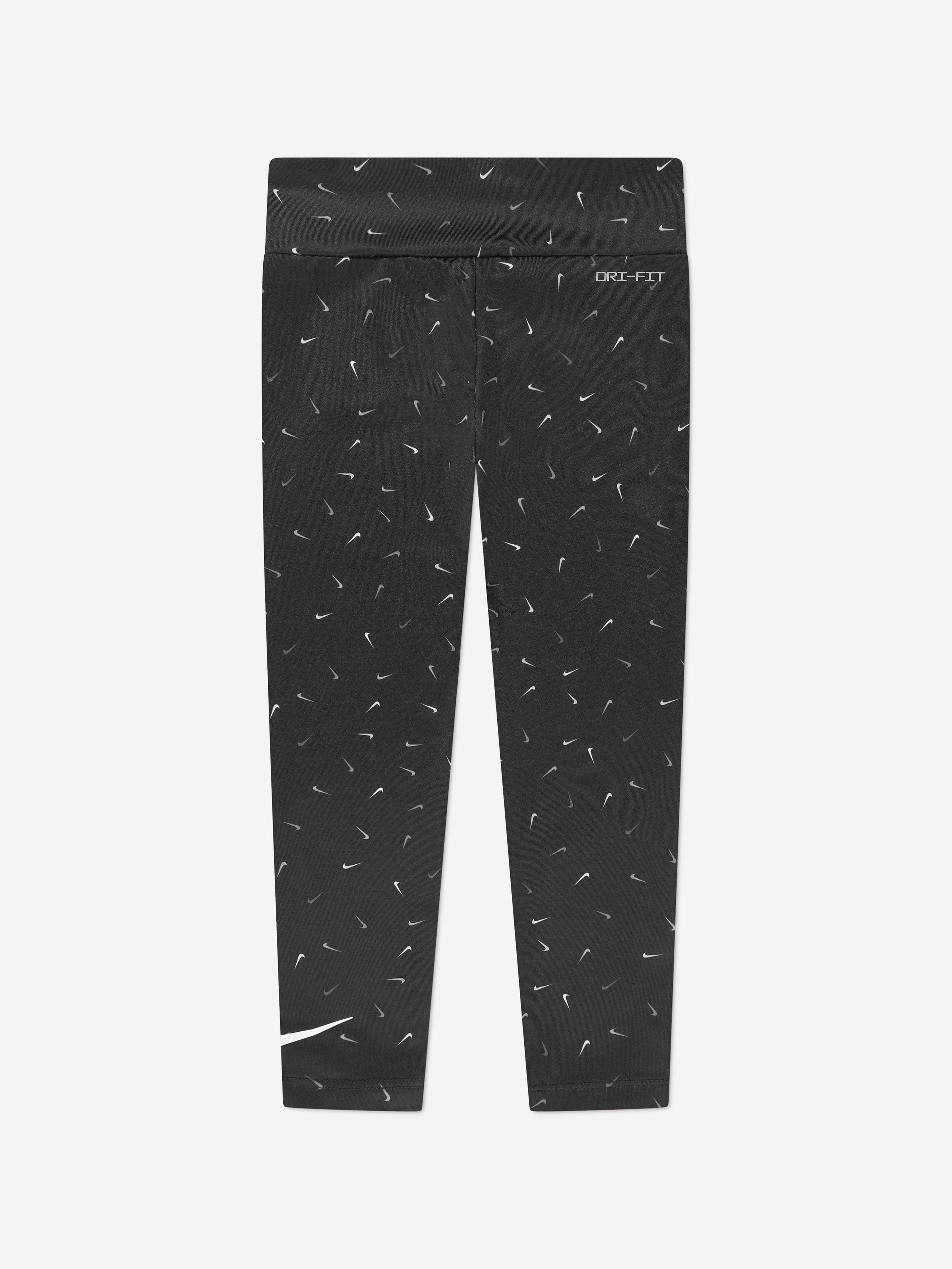 Nike Girls Swoosh Logo Leggings in Black Childsplay Clothing