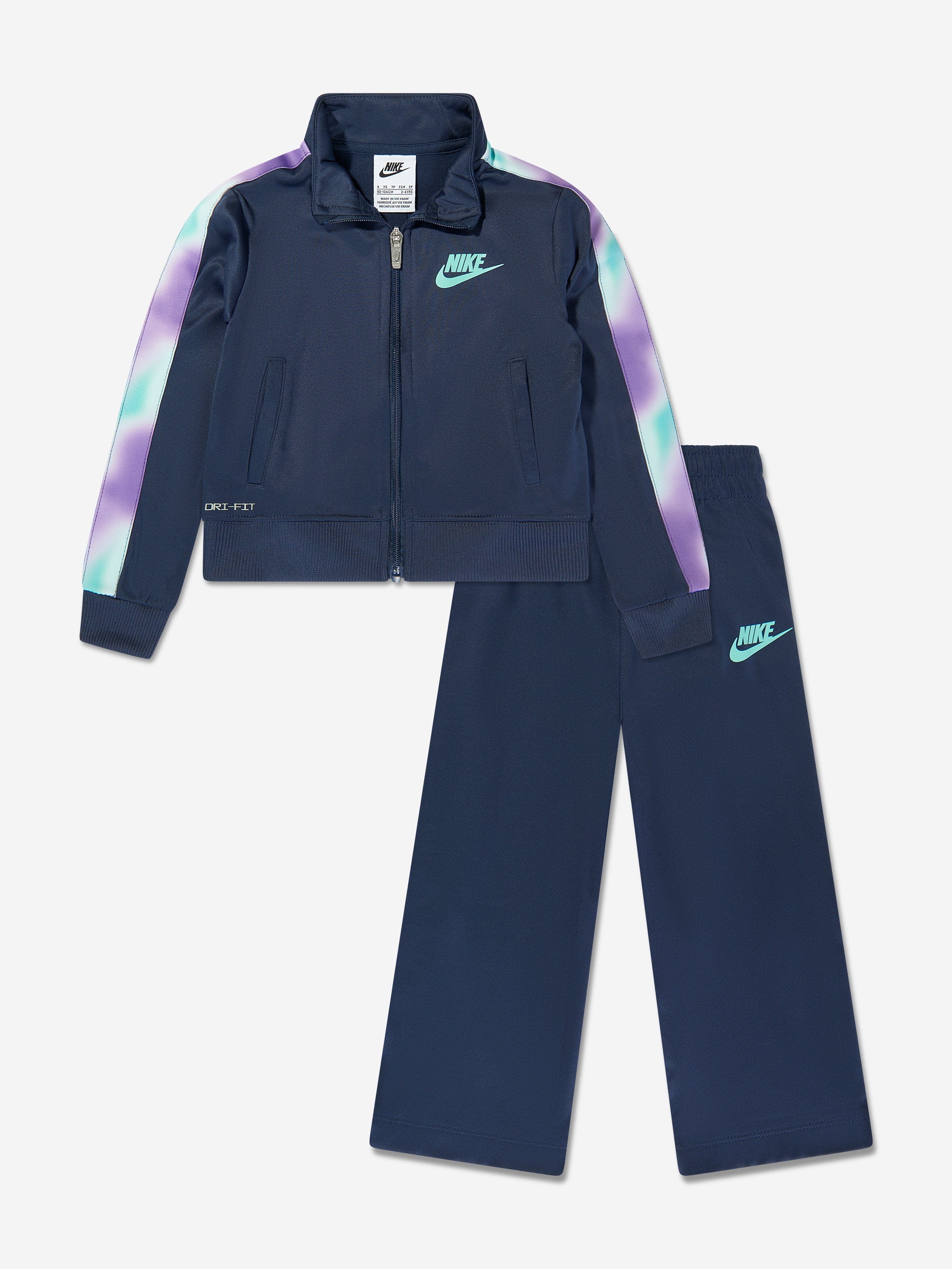 Nike Girls Solarised Tracksuit in Navy Childsplay Clothing