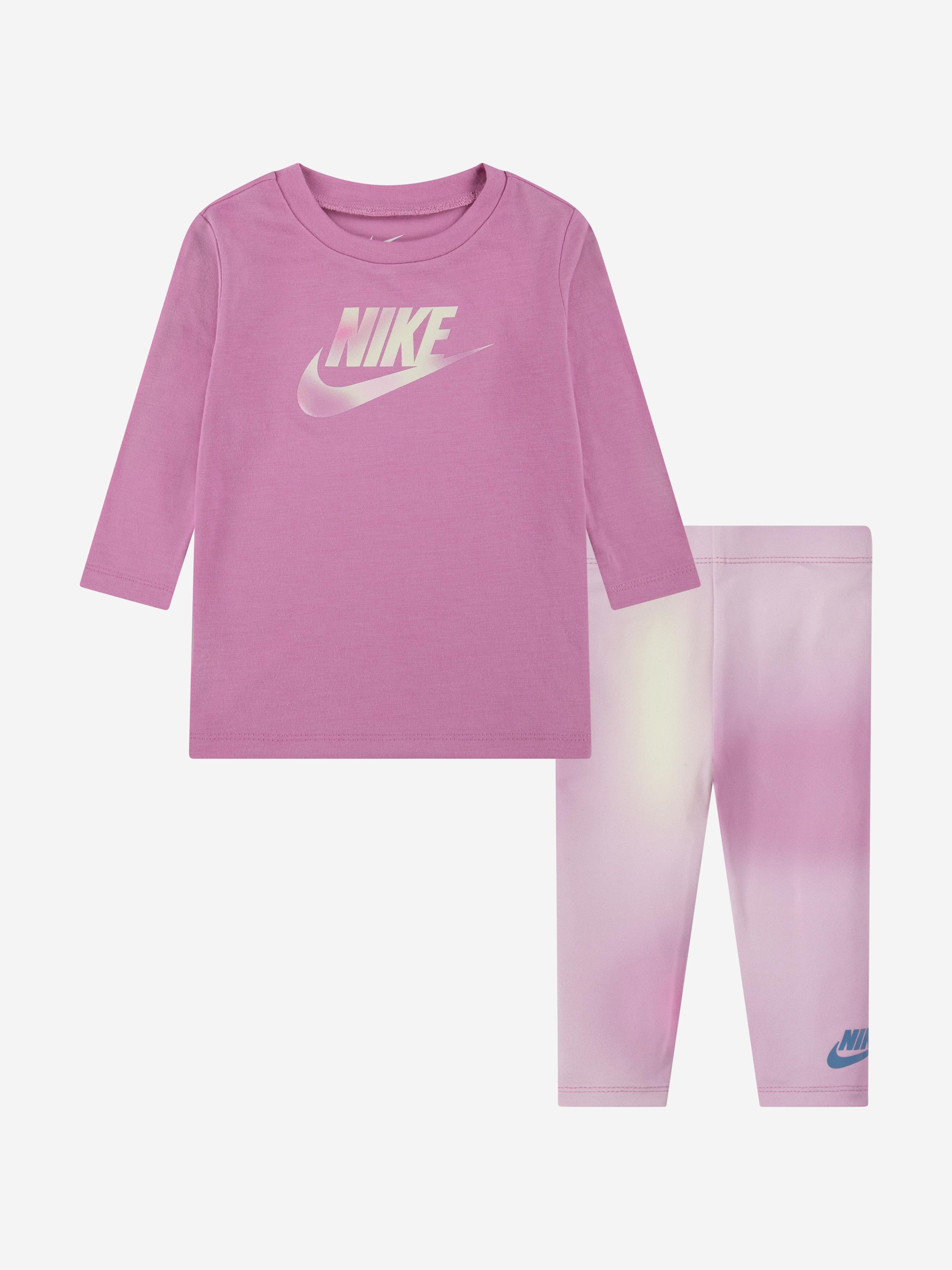 Nike Nike Girls Logo Legging Set in Pink | Childsplay Clothing