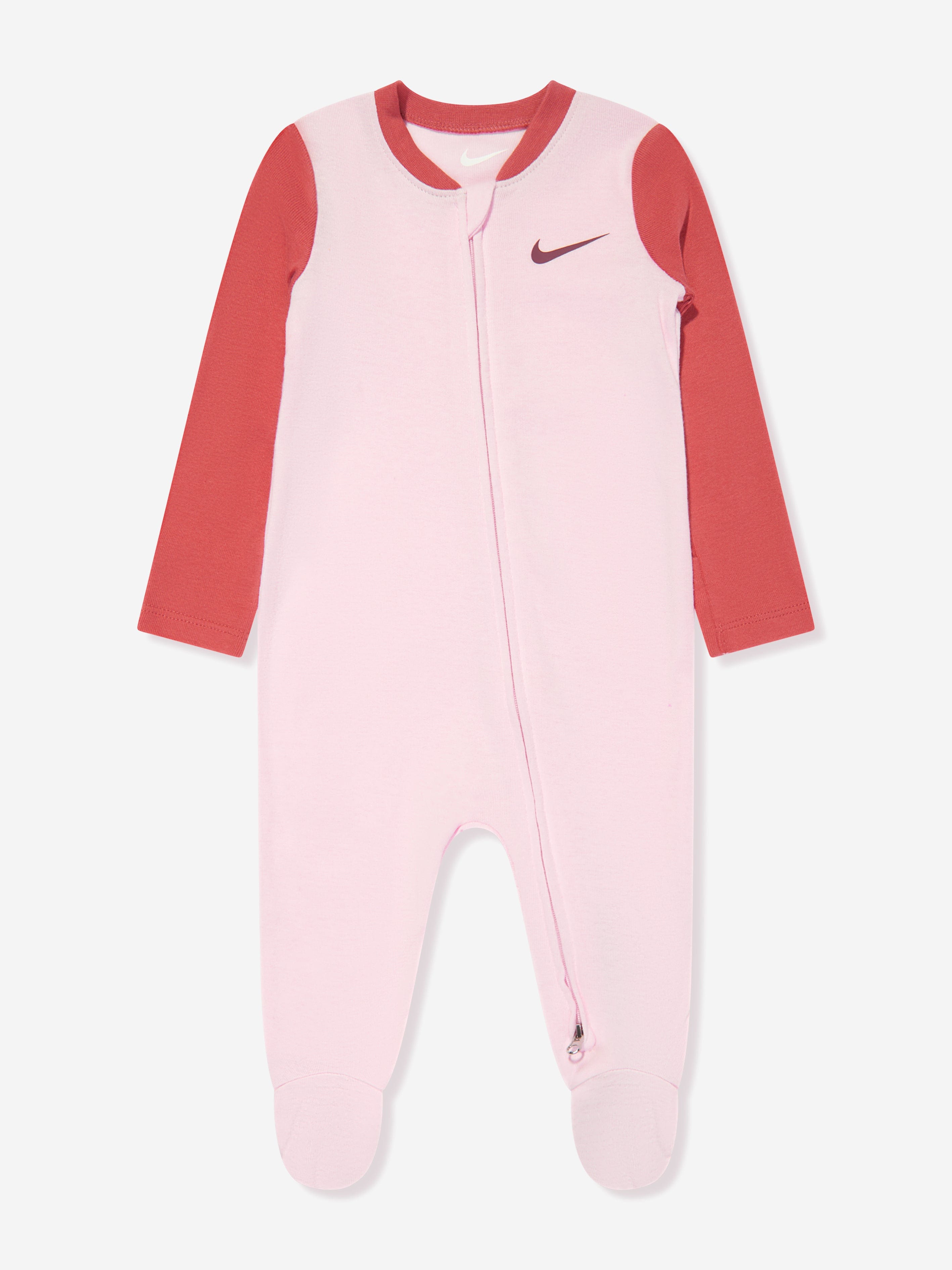Nike Baby Girls Basic Logo Babygrow in Pink Childsplay Clothing
