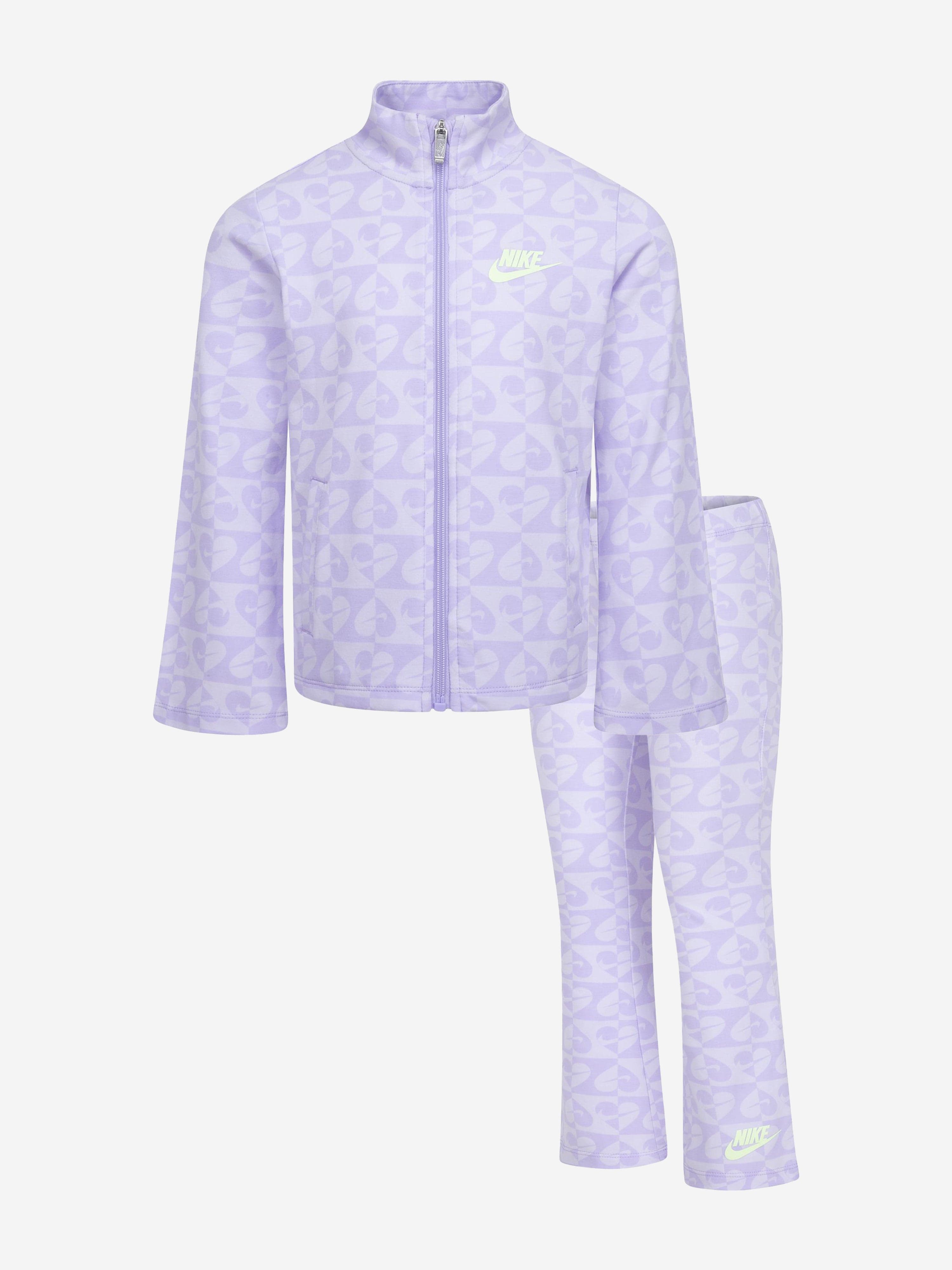 Nike Girls Sweet Swossh Flare Trouser Set in Purple Childsplay Clothing
