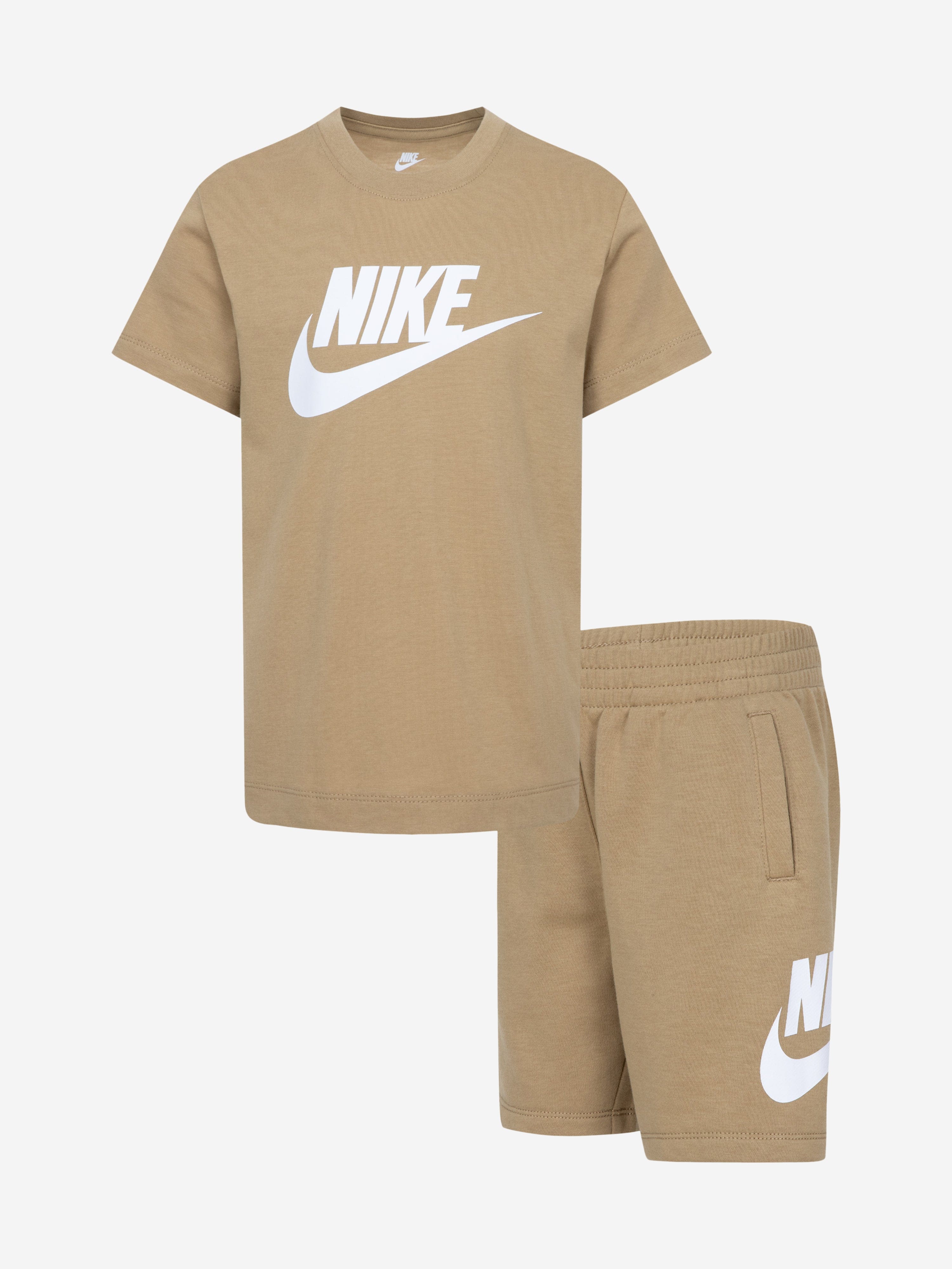 Nike Nike Kids Club T-Shirt and Shorts Set in Beige Childsplay