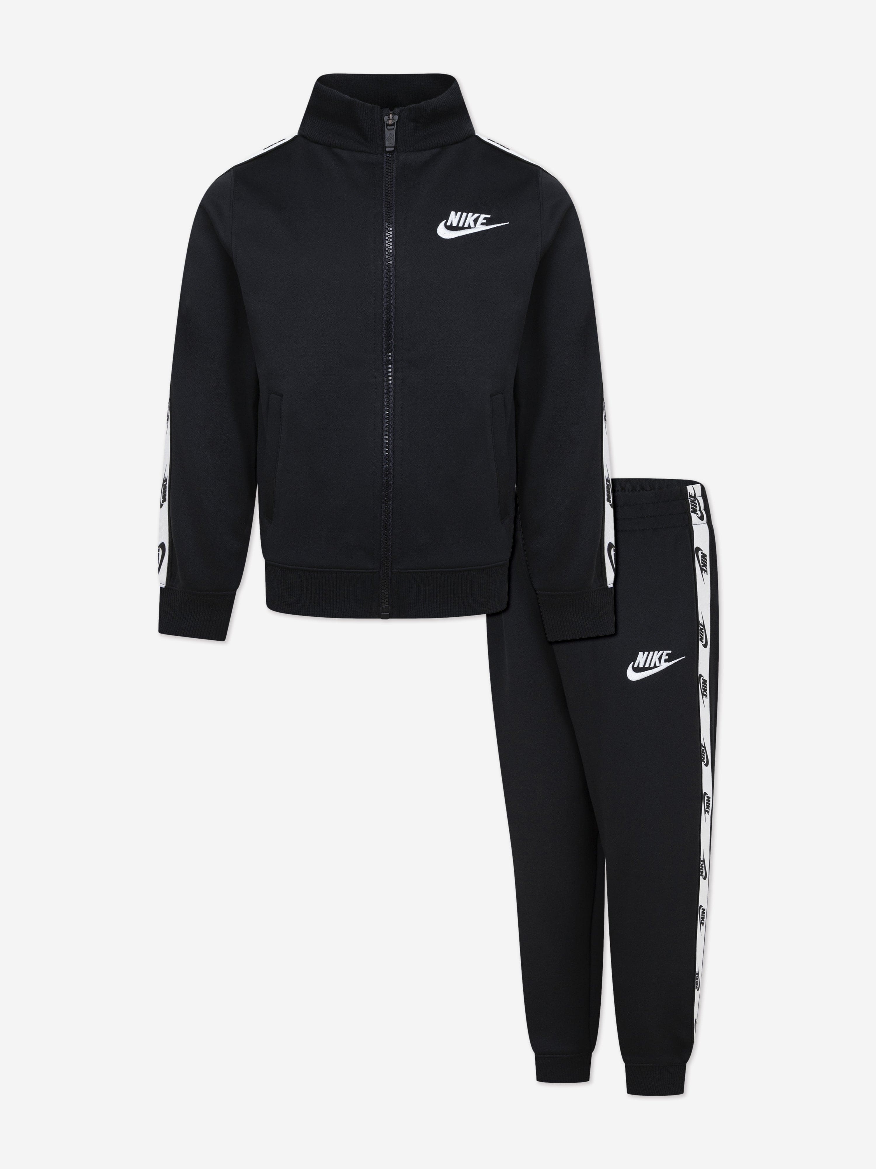 Tape Poly Tracksuit Mens Nike Tape Tracksuit Black Nike Kids Logo