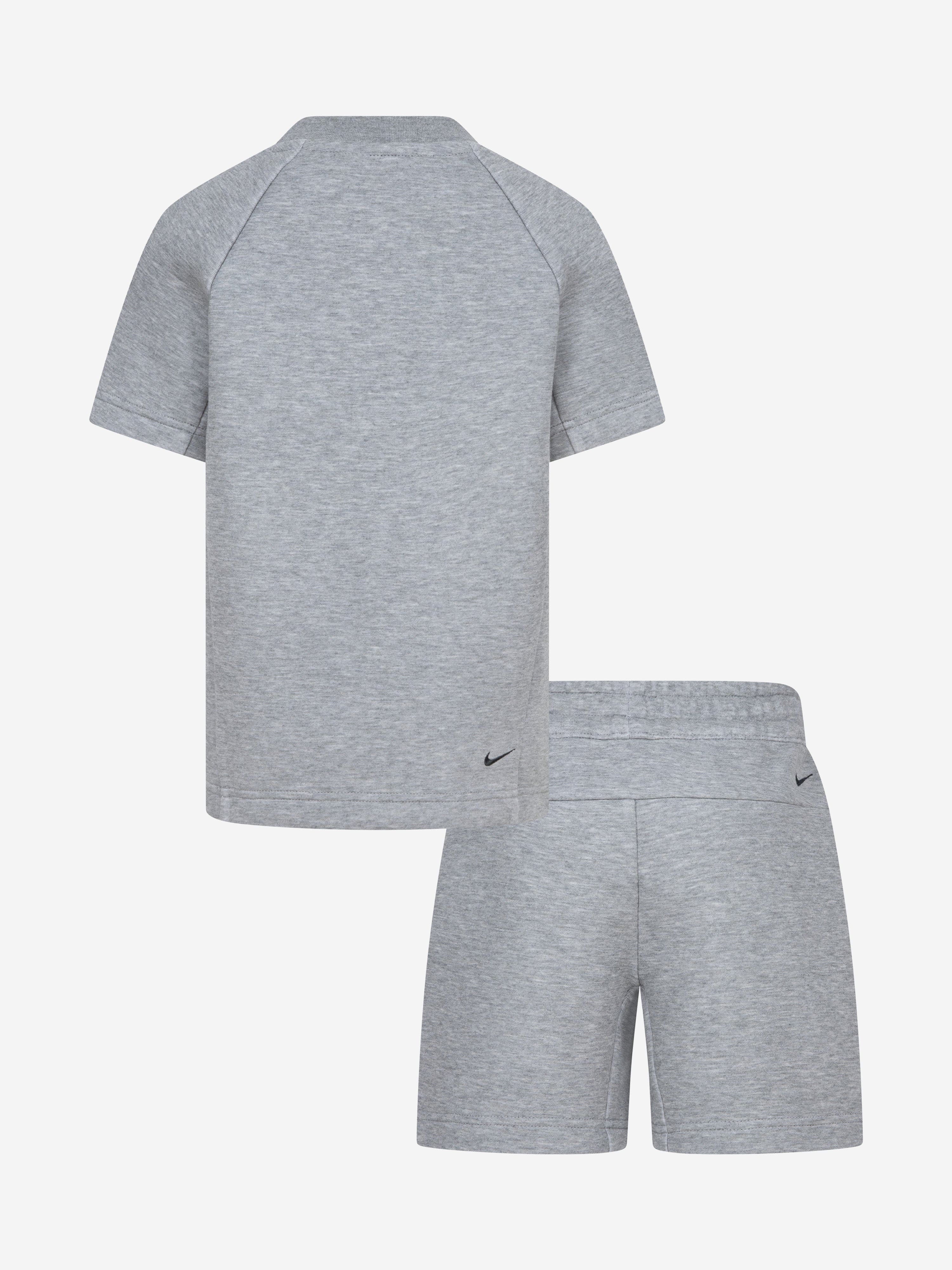Nike Nike Kids Tech Fleece T-Shirt and Shorts Set in Grey