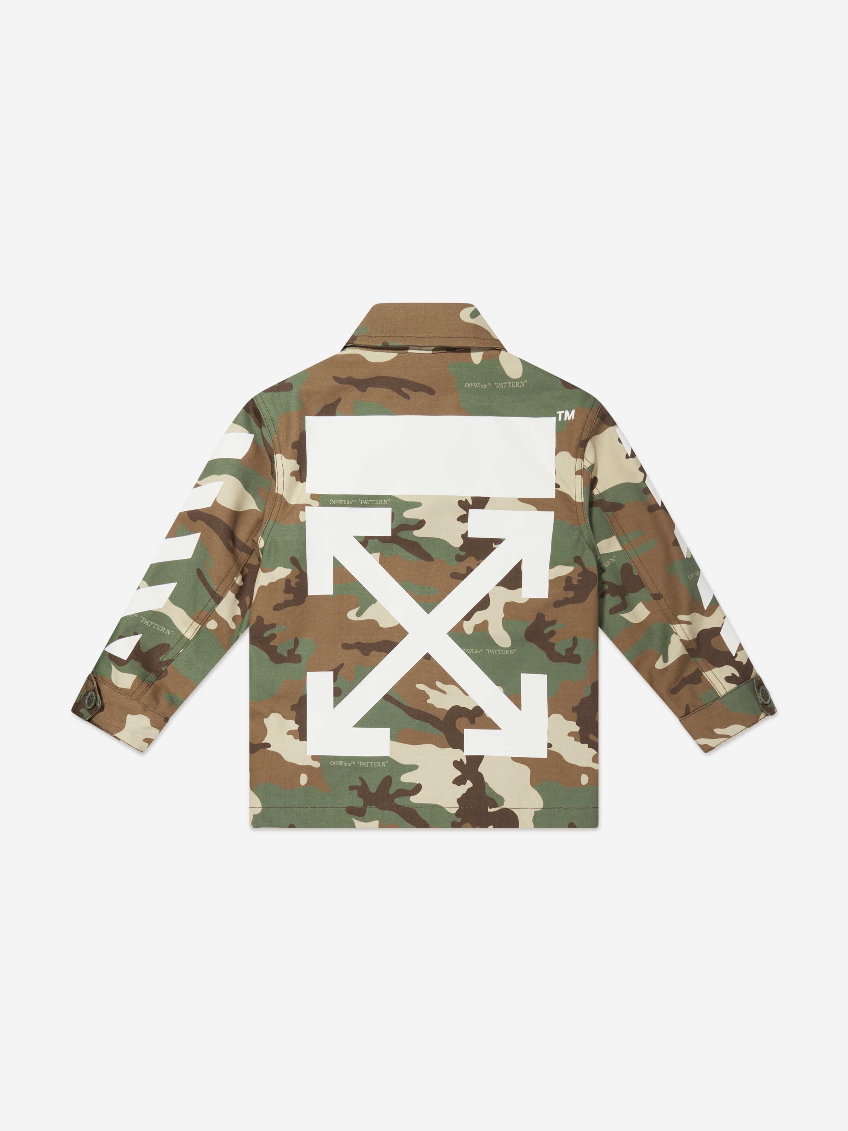 Off white camouflage field jacket hotsell