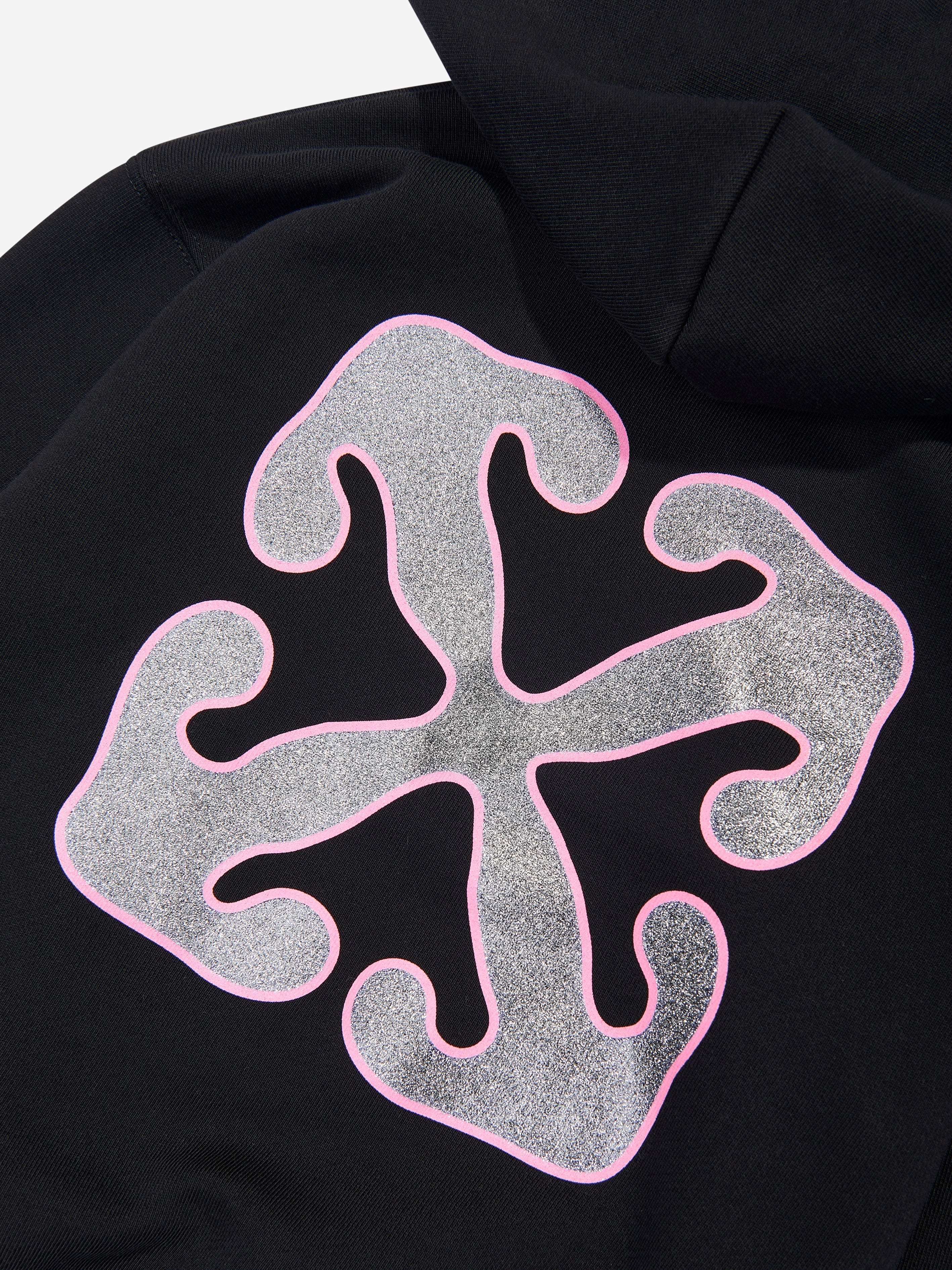 Off White Girls Arrow Chunky Hoodie in Black