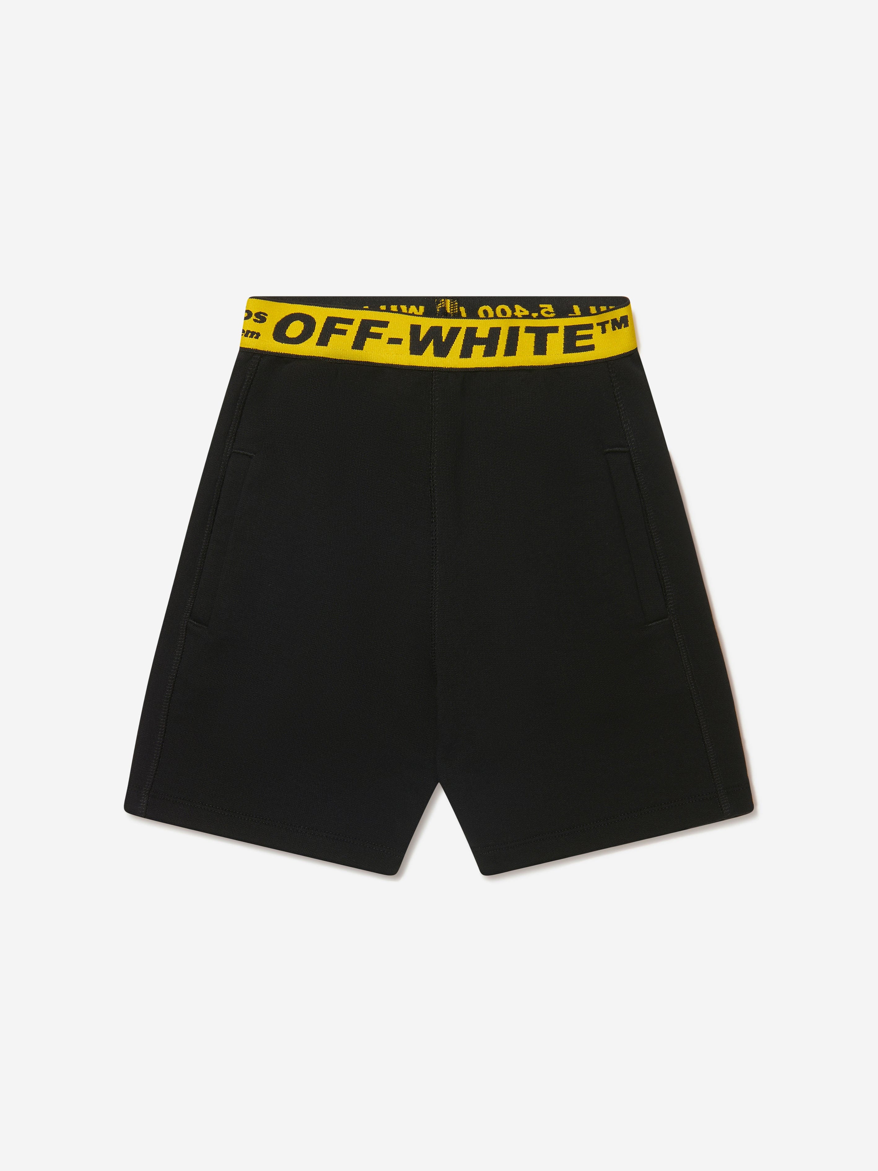 Off White Boys Cotton Industrial Sweat Shorts Childsplay Clothing