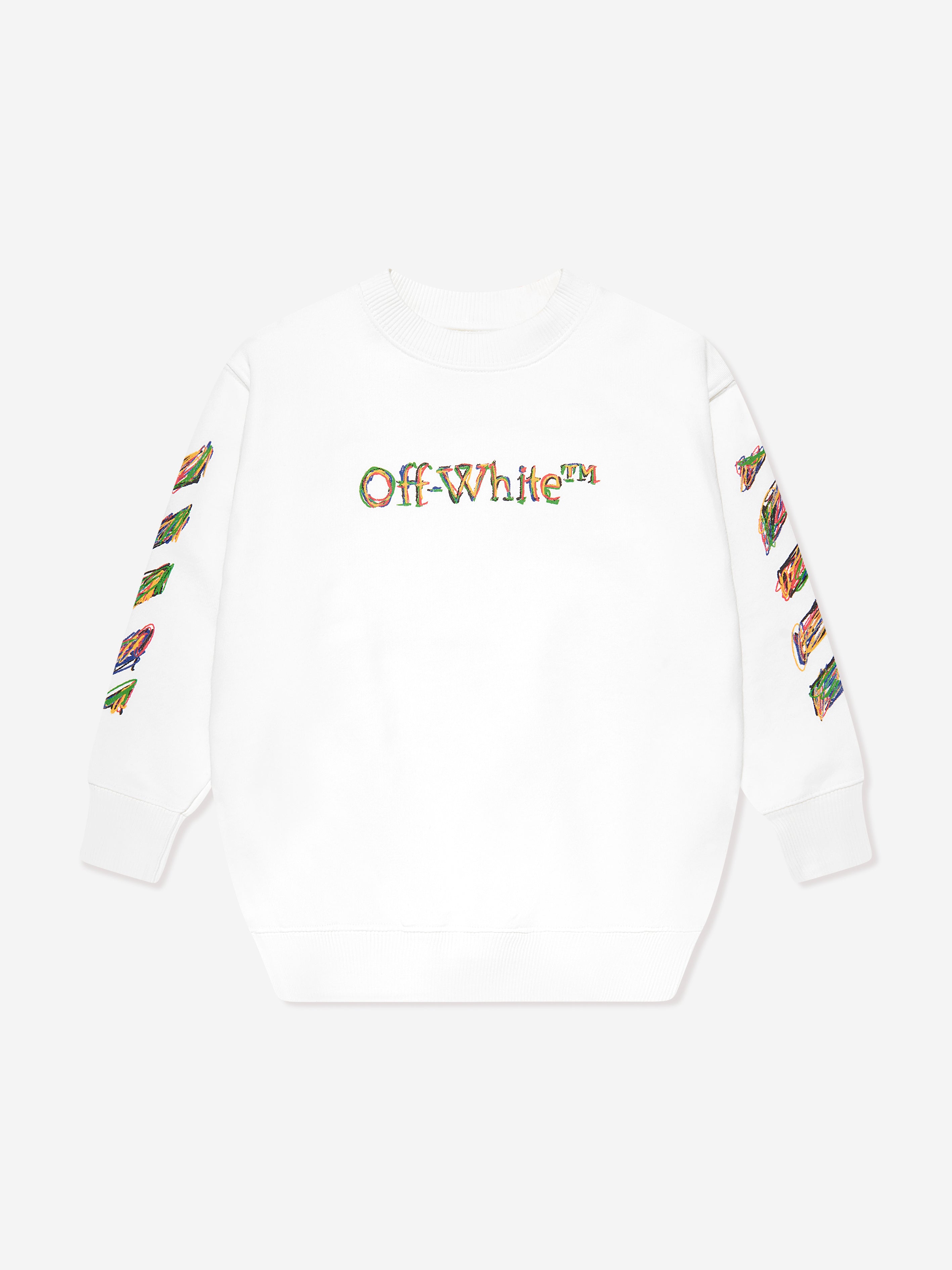 Kids Logo Stretch Sweatshirt in White