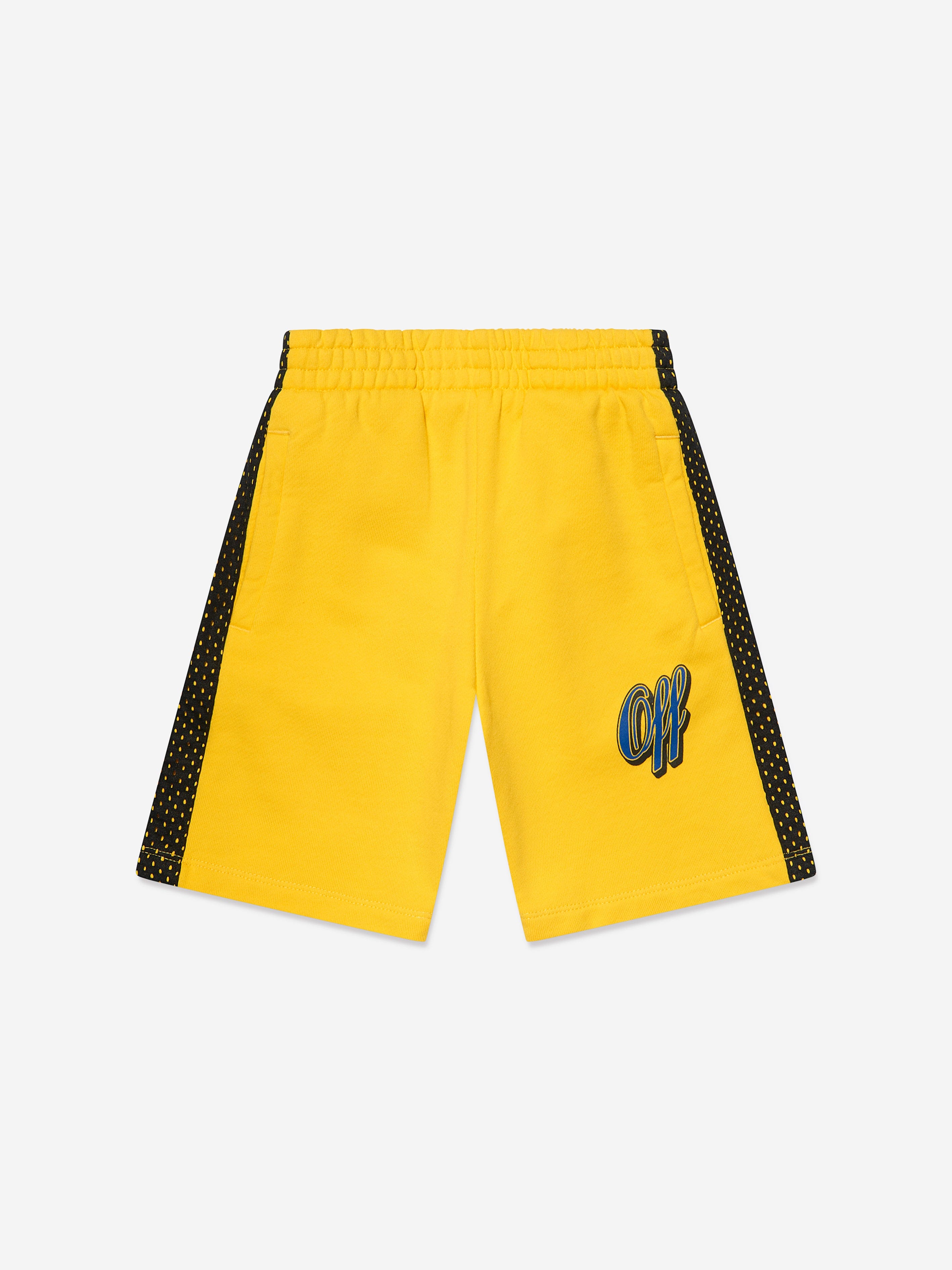 Boys Baseball Logo Mesh Shorts in Yellow