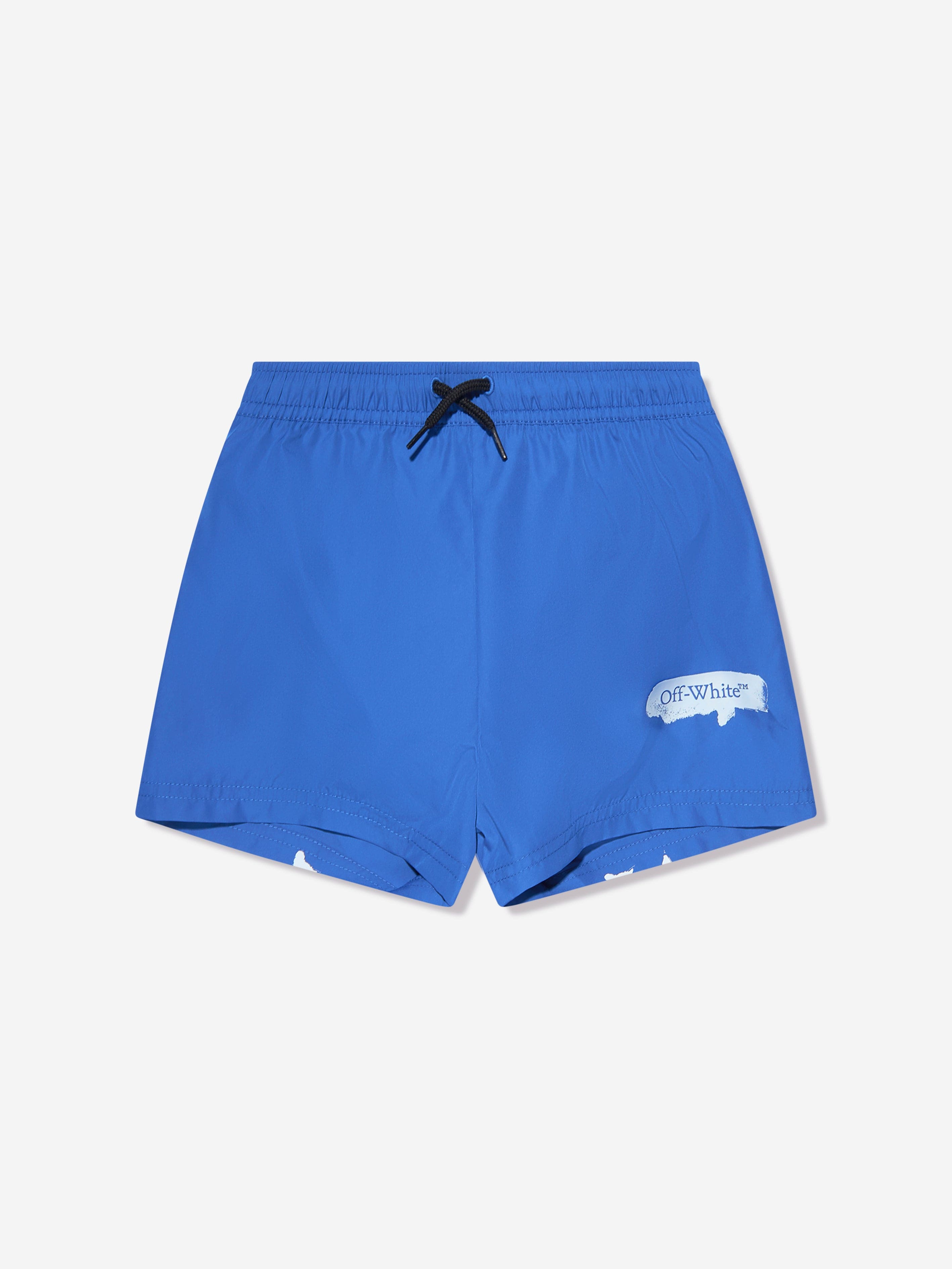 Boys Paint Graphic Swim Shorts in Blue