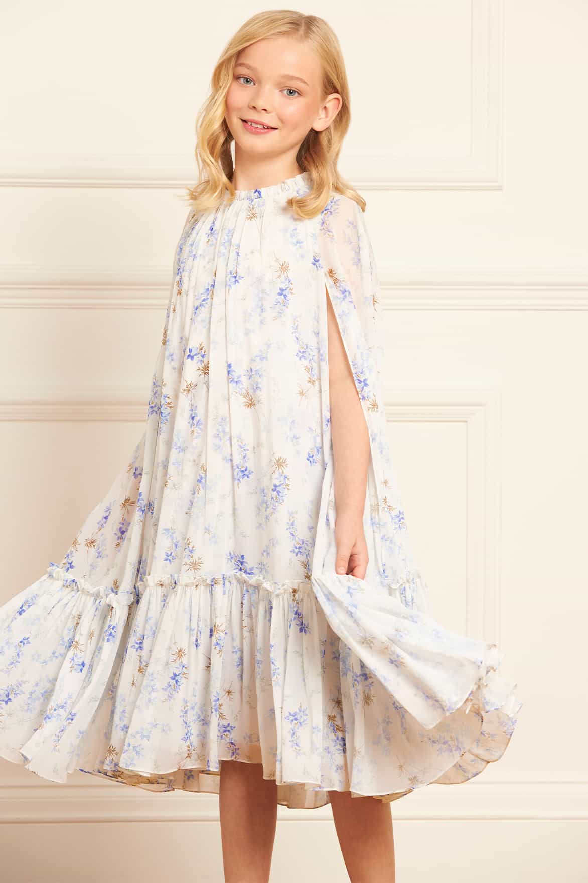 sachin and babi light blue dress Off Shoulder Chiffon Wholesale Wedding Dressees With Half Sleeves