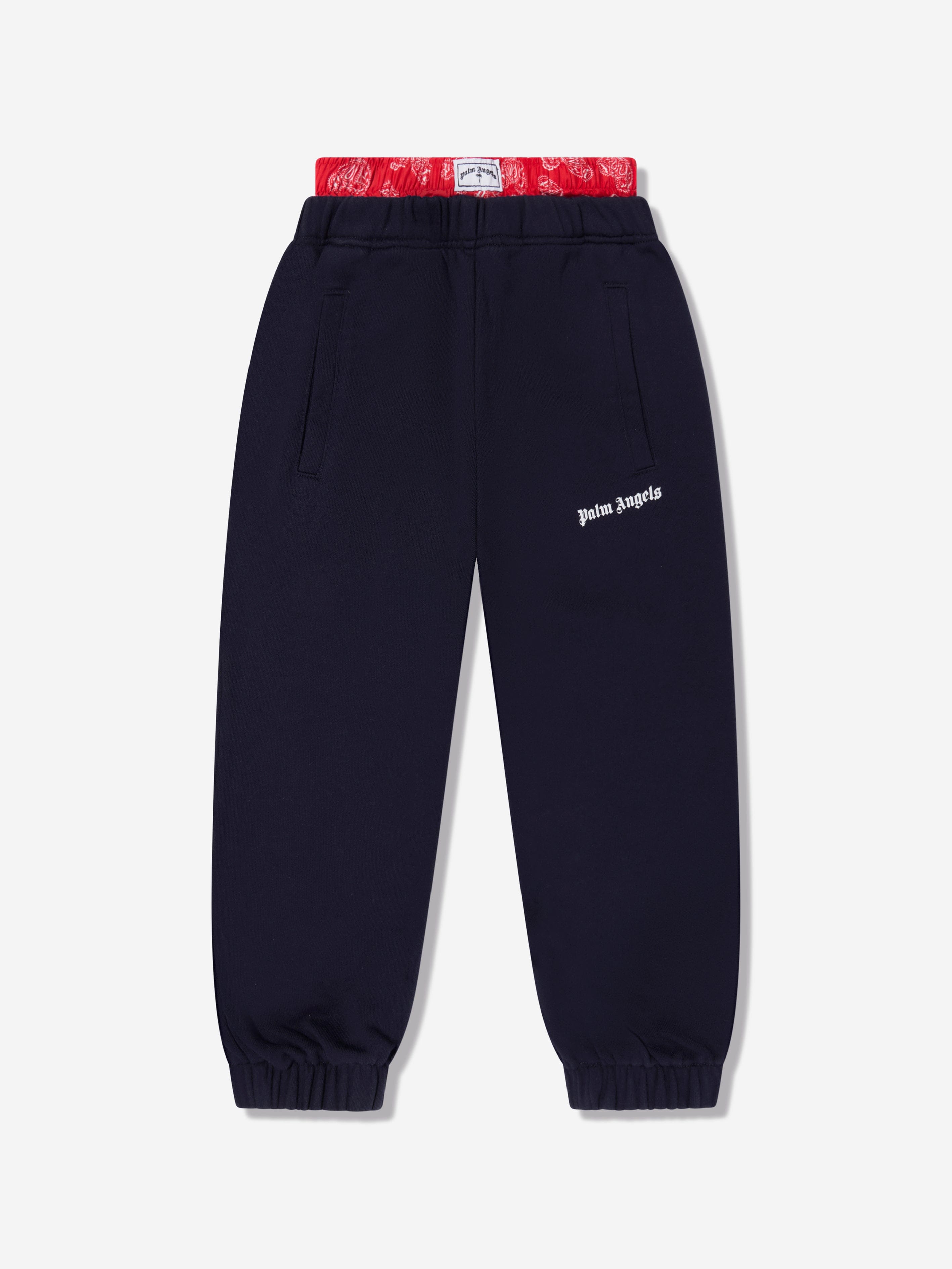 Palm Angels Boys Bears Paisley Joggers in Navy Childsplay Clothing