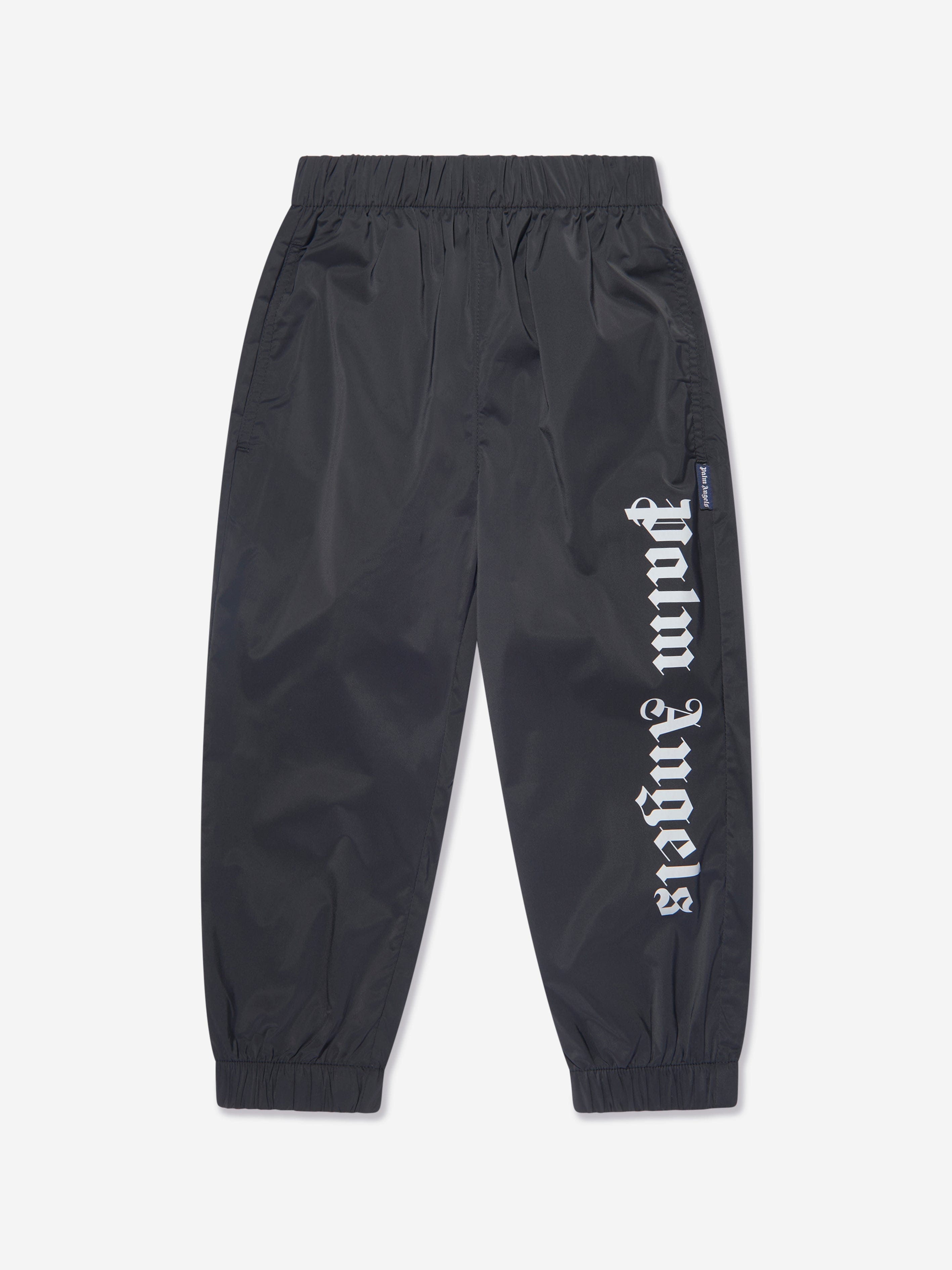 Palm Angels Boys Overlogo After Sport Joggers in Black Childsplay Clothing