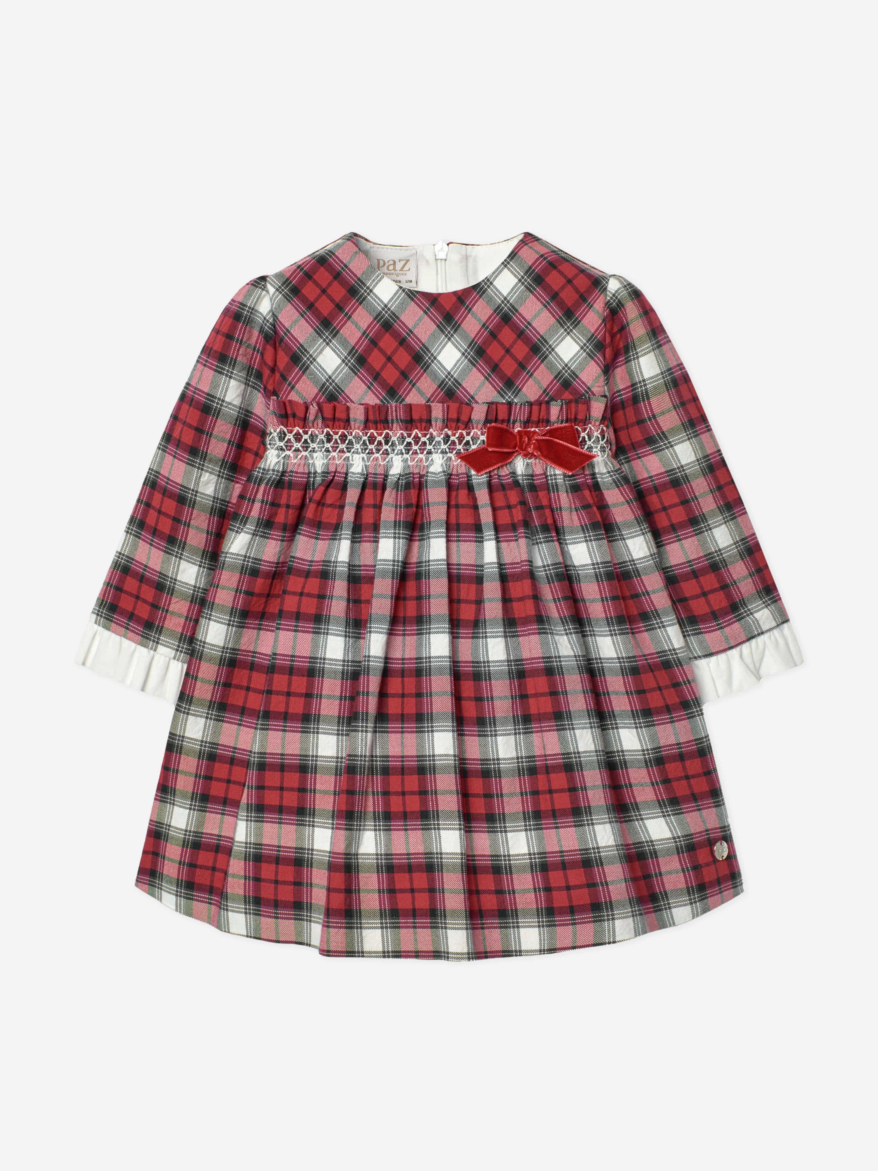 Paz Rodriguez Girls Tartan Dress in Red Paz Rodriguez Girls Tartan Dress in Red