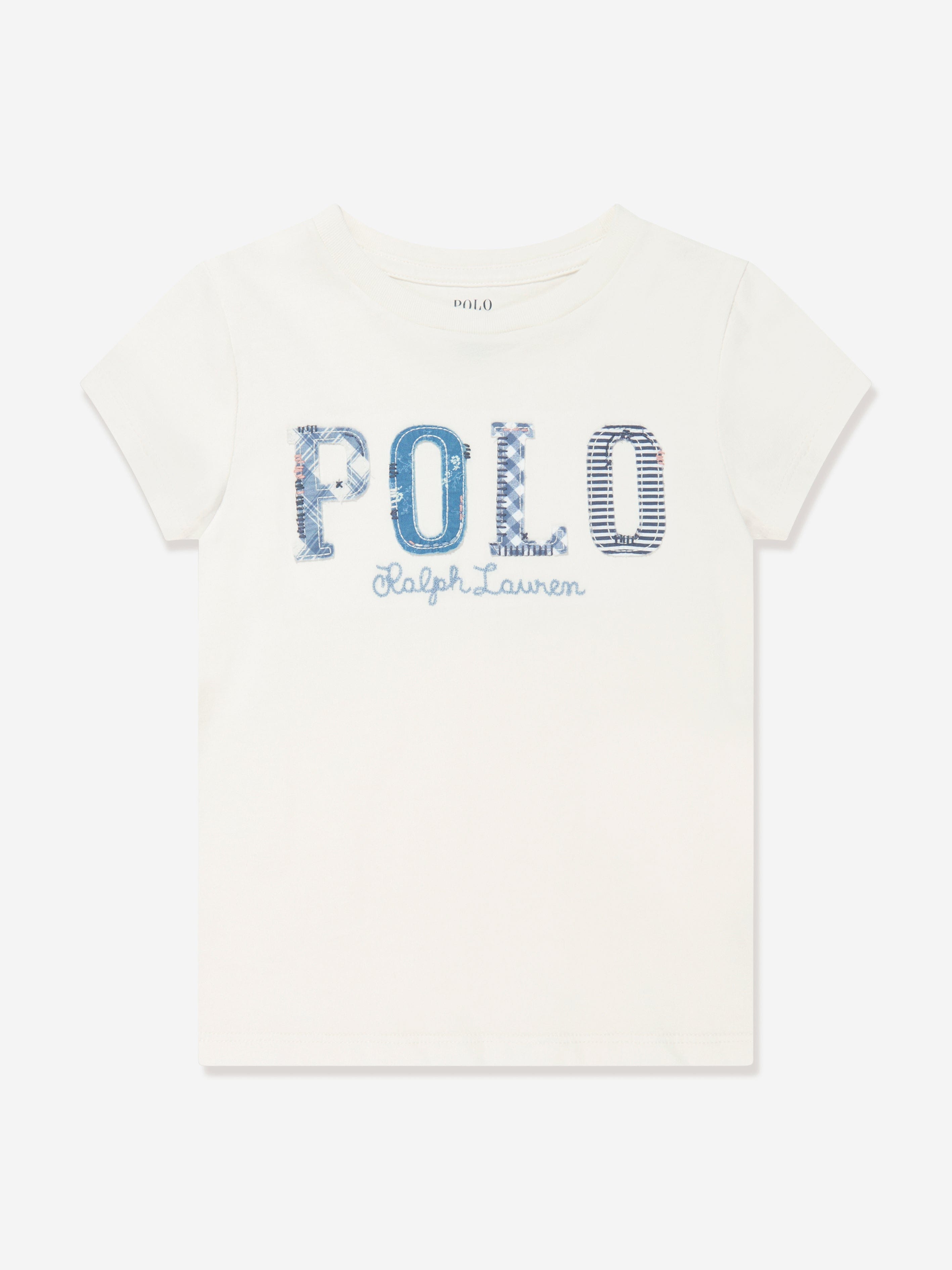 Ralph Lauren Girls Polo T Shirt in White Childsplay Clothing