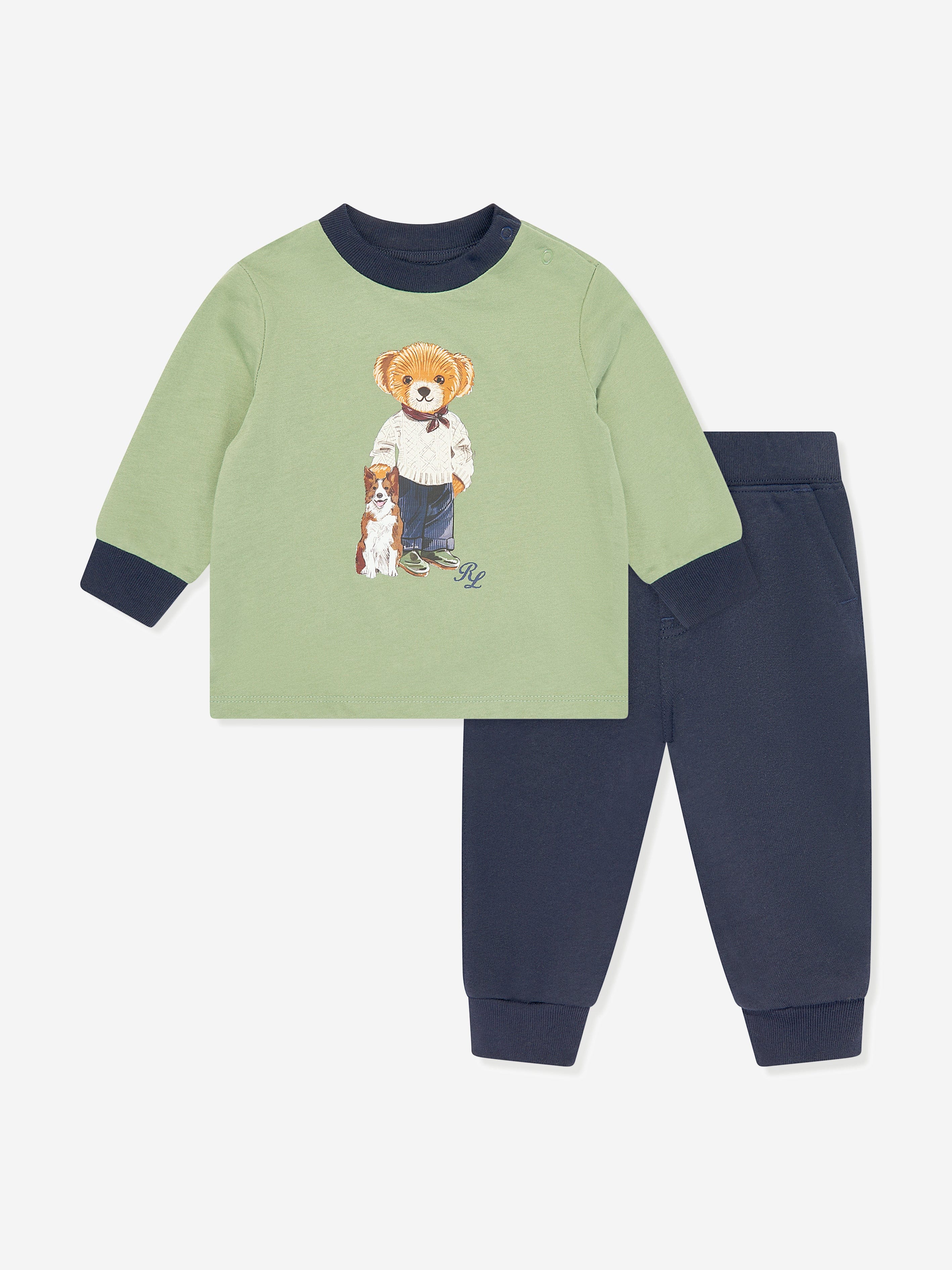 Ralph Lauren Baby Boys Bear Tracksuit in Multicolour Childsplay Clothing