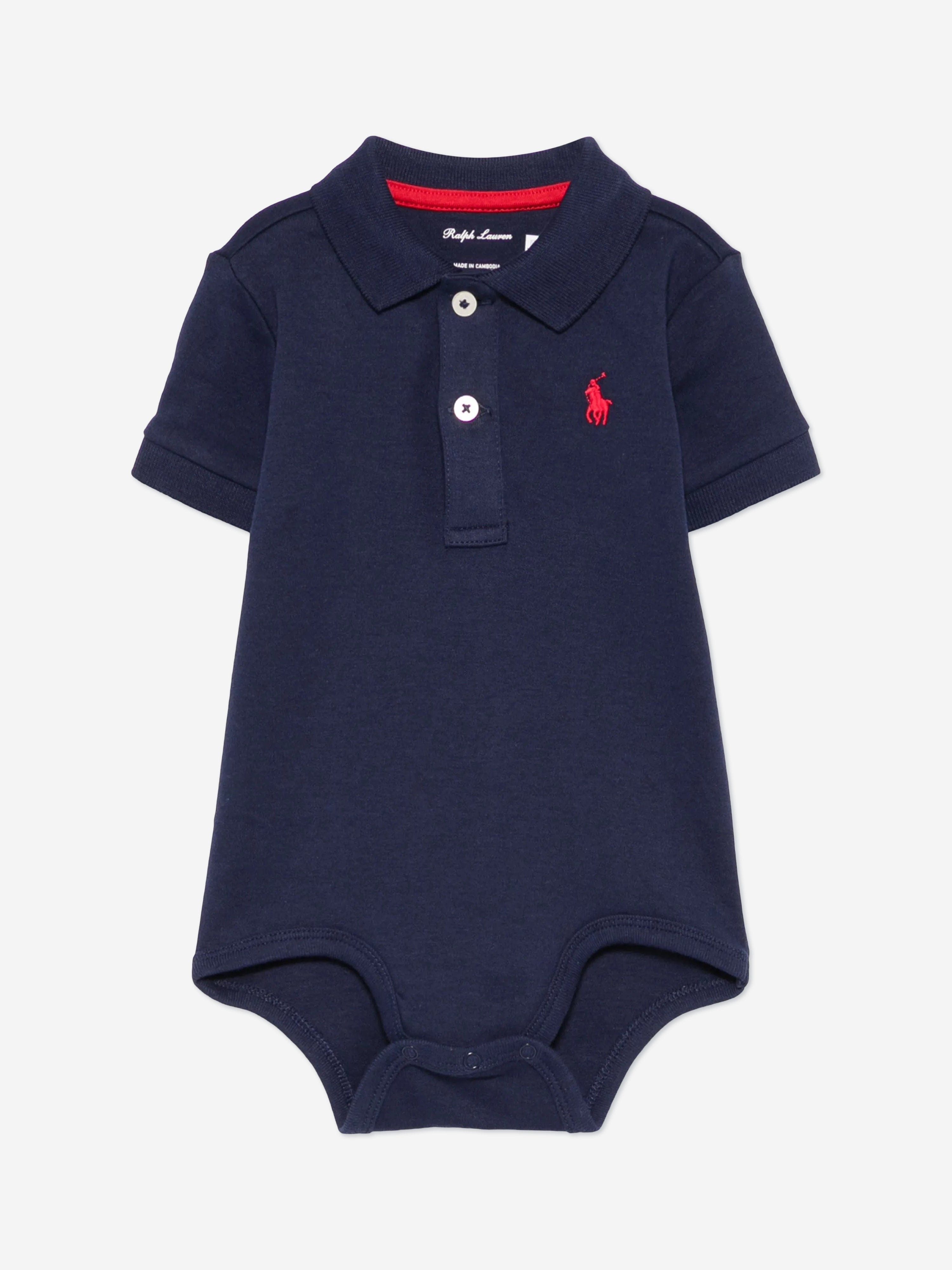 Ralph Lauren Kids Ralph Lauren Baby Boys Logo Bodysuit in Navy