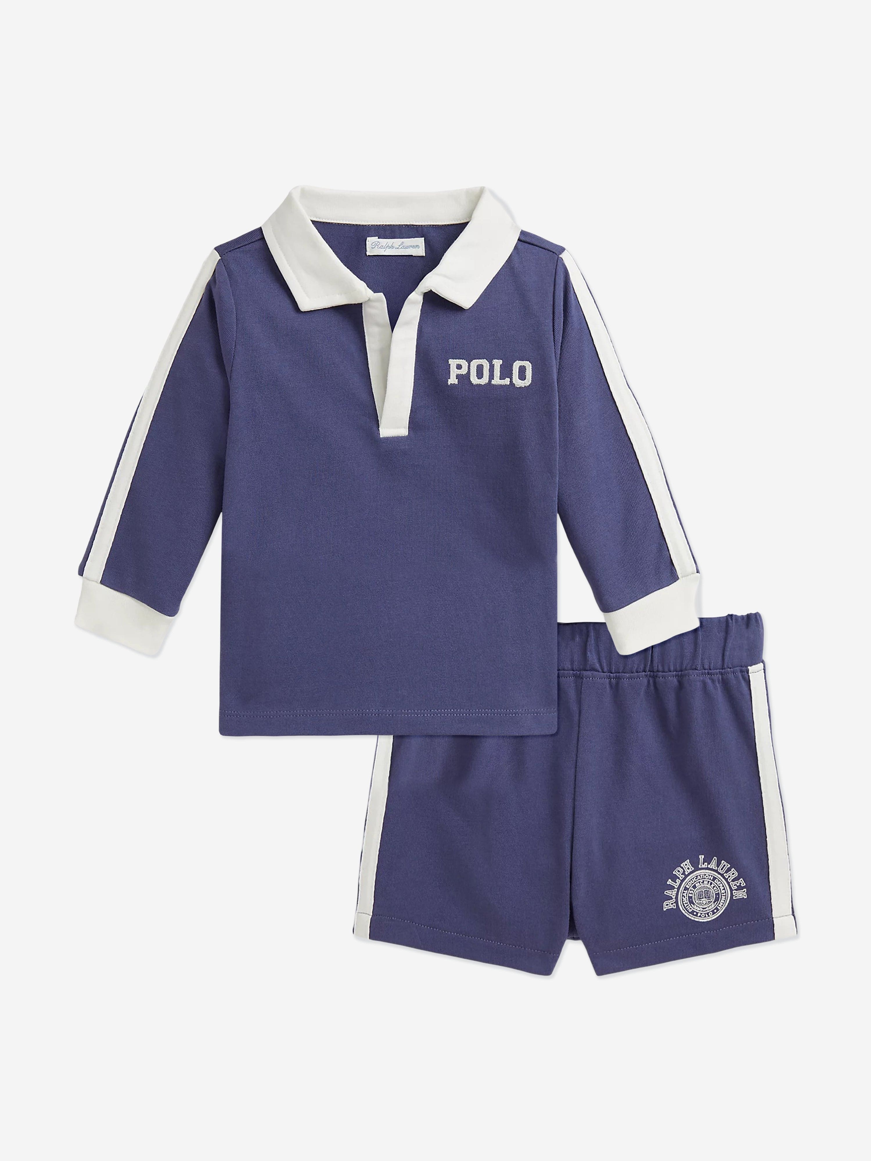 Ralph Lauren Kids Ralph Lauren Baby Boys Polo Short Set in Blue