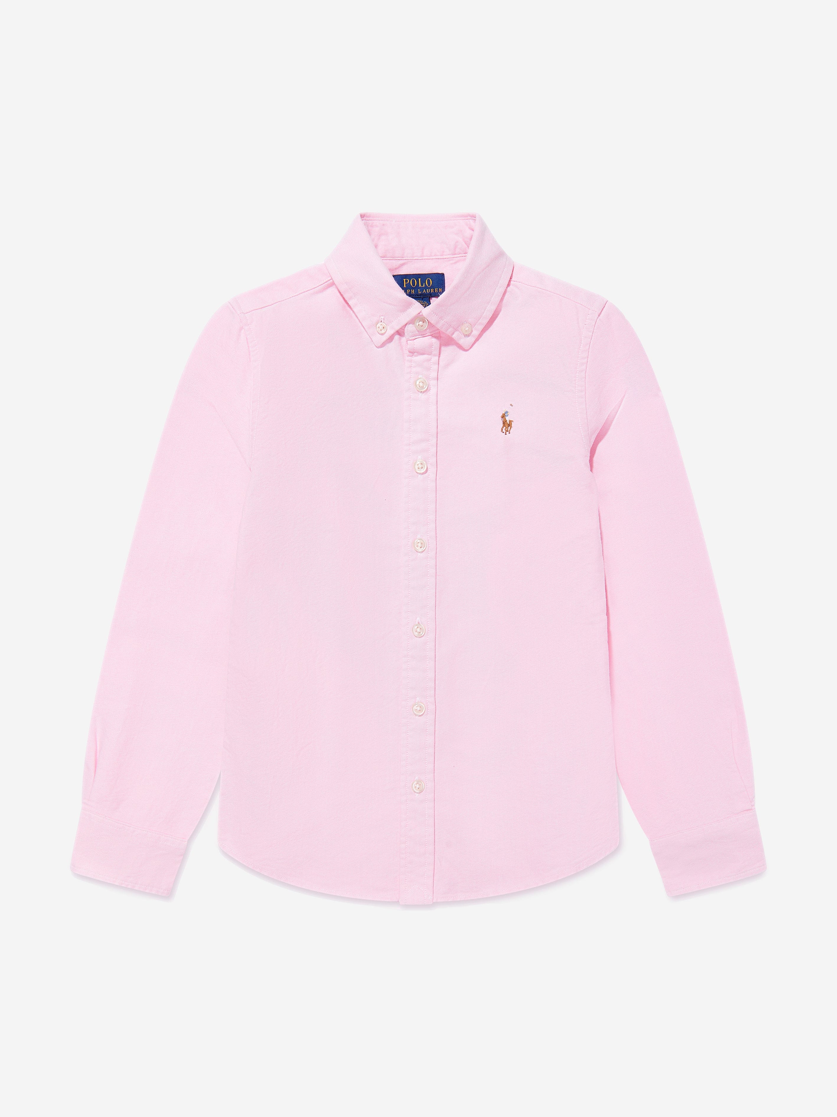 Pink polo oxford shirt store
