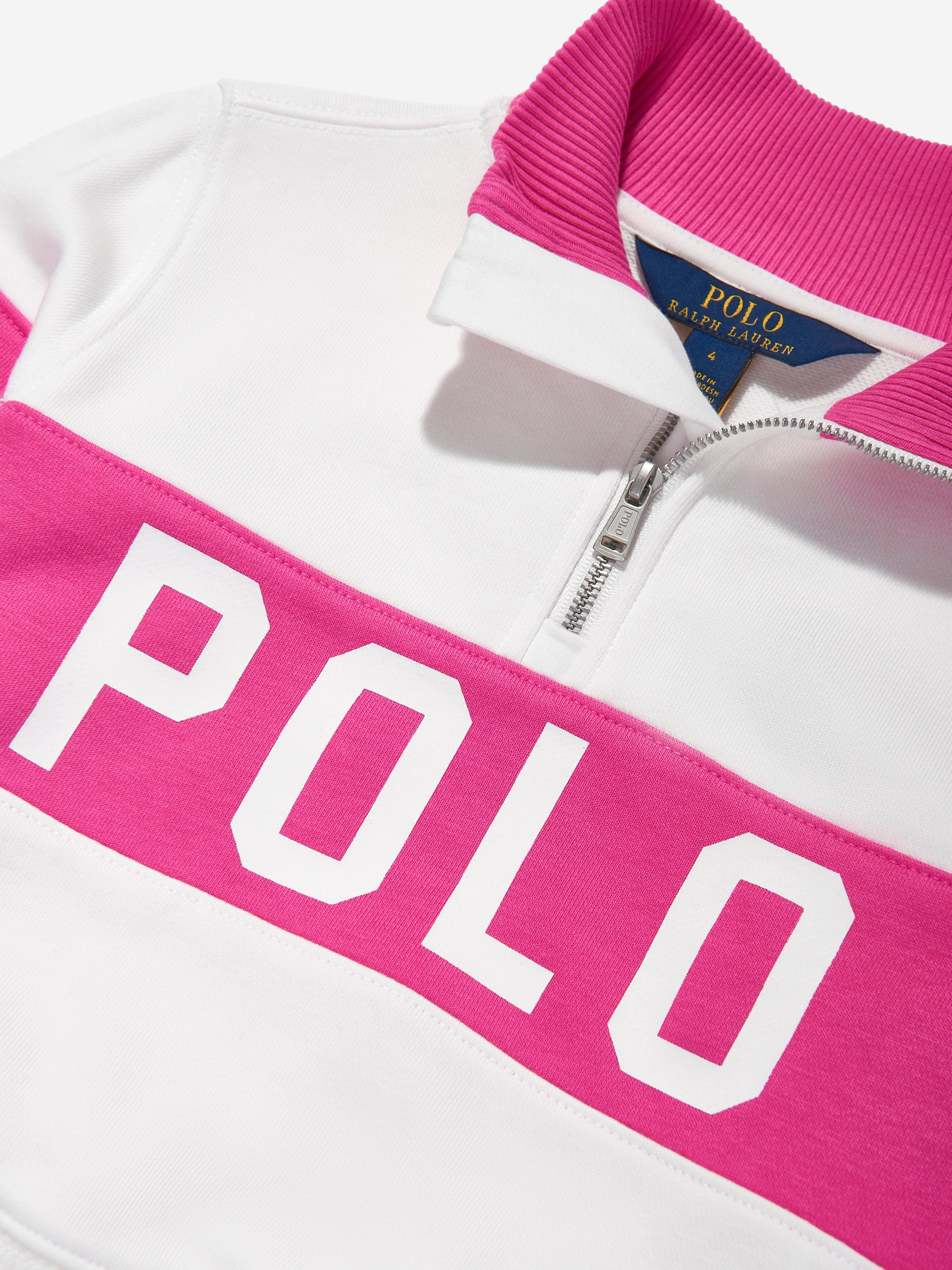 Ralph Lauren Kids Ralph Lauren Girls Polo Half Zip Sweatshirt in