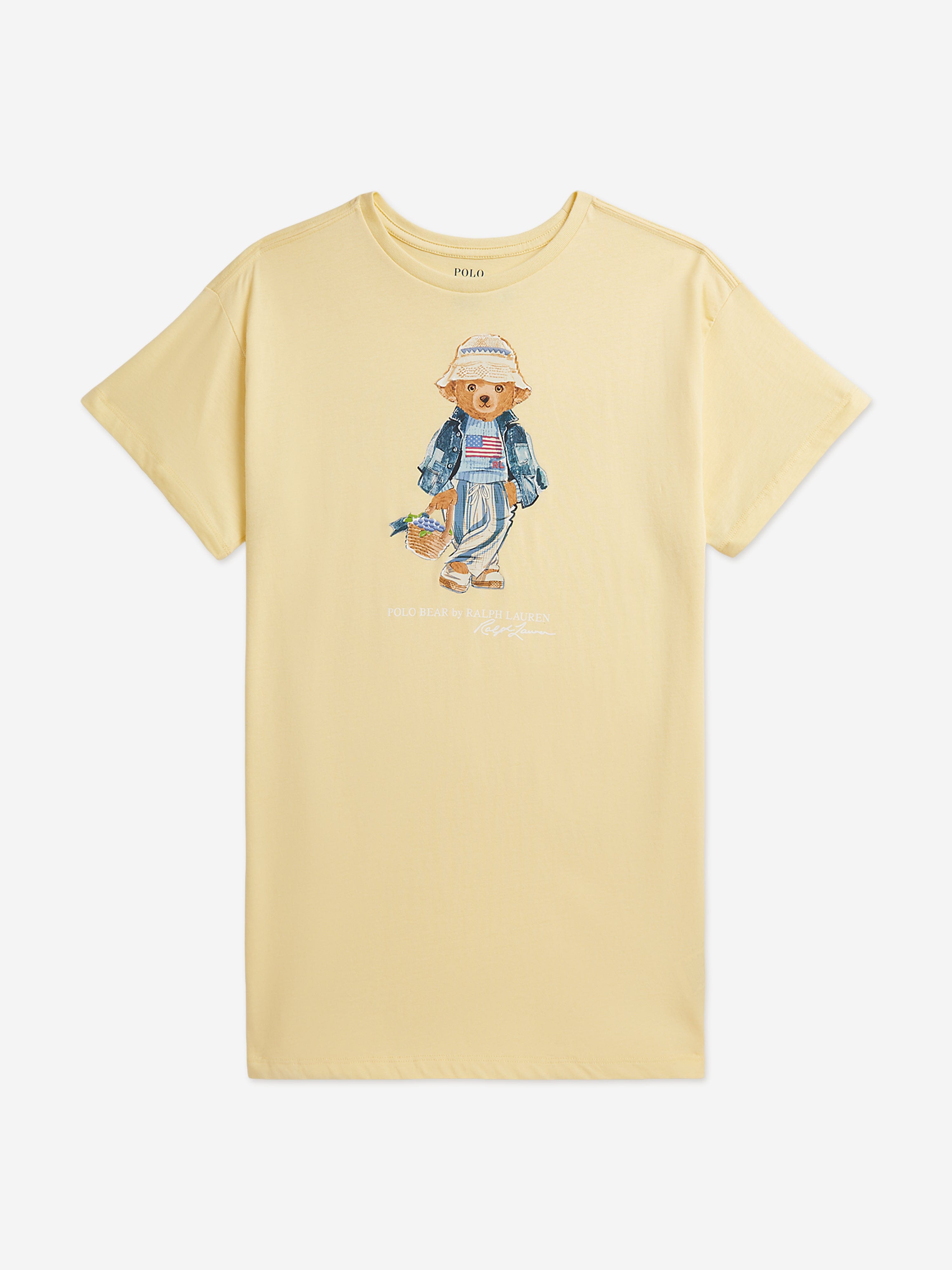 polo bear cotton jersey tee dress Ralph Lauren Girls in Yellow Sizeguide: womens-dresses
