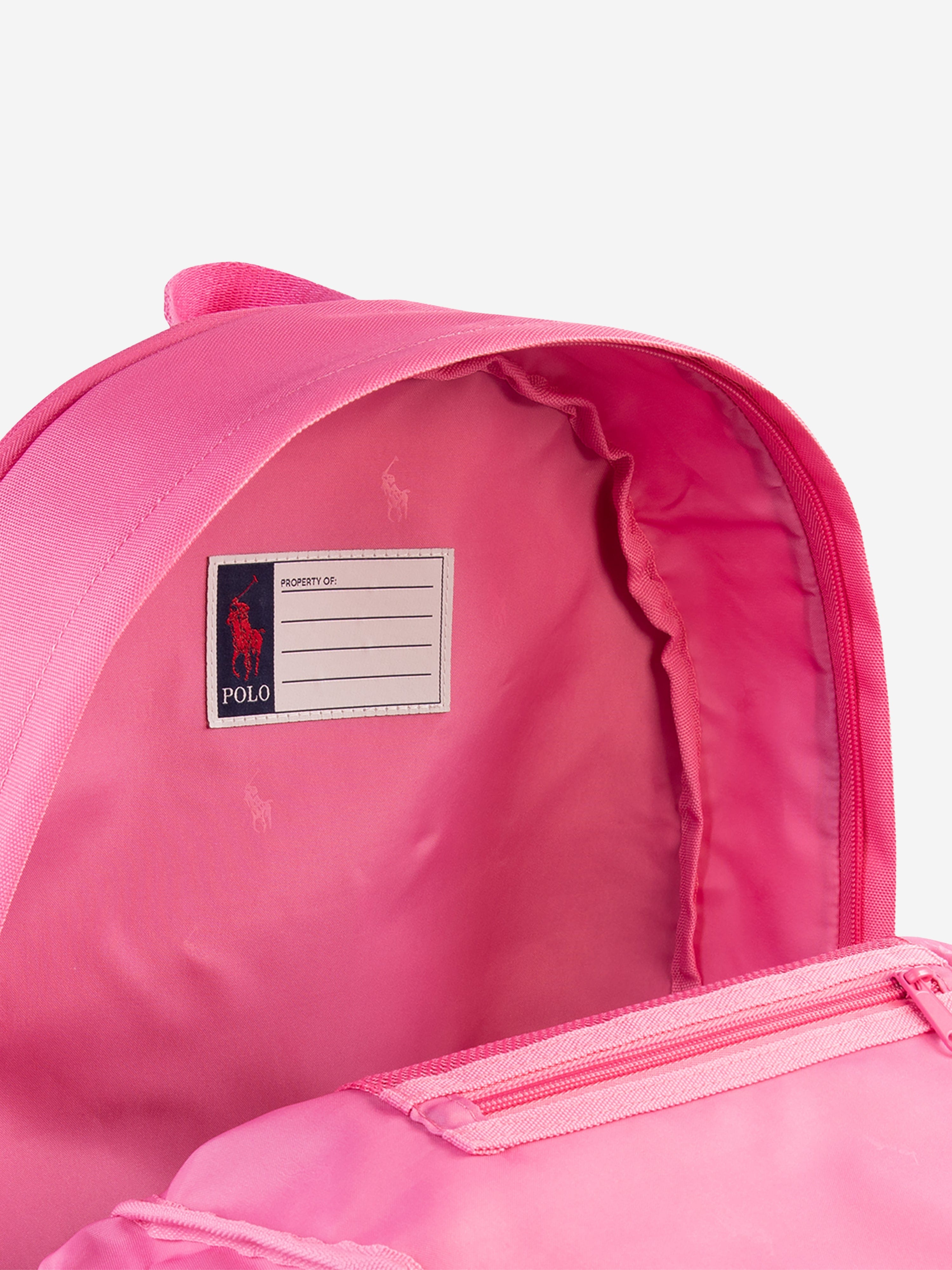 Pink polo backpack hot sale