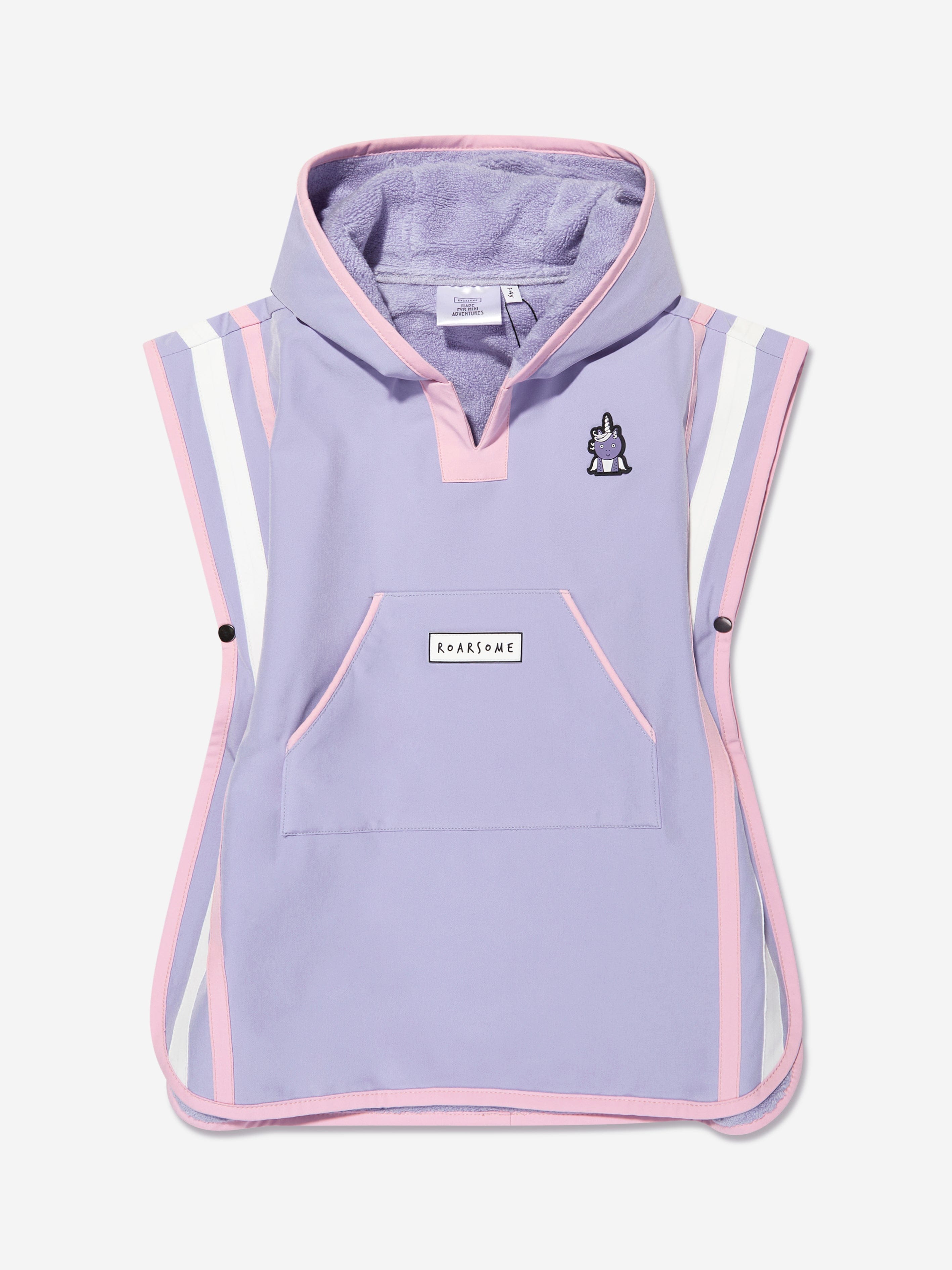 Roarsome Girls Sparkle The Unicorn Poncho Towel in Purple
