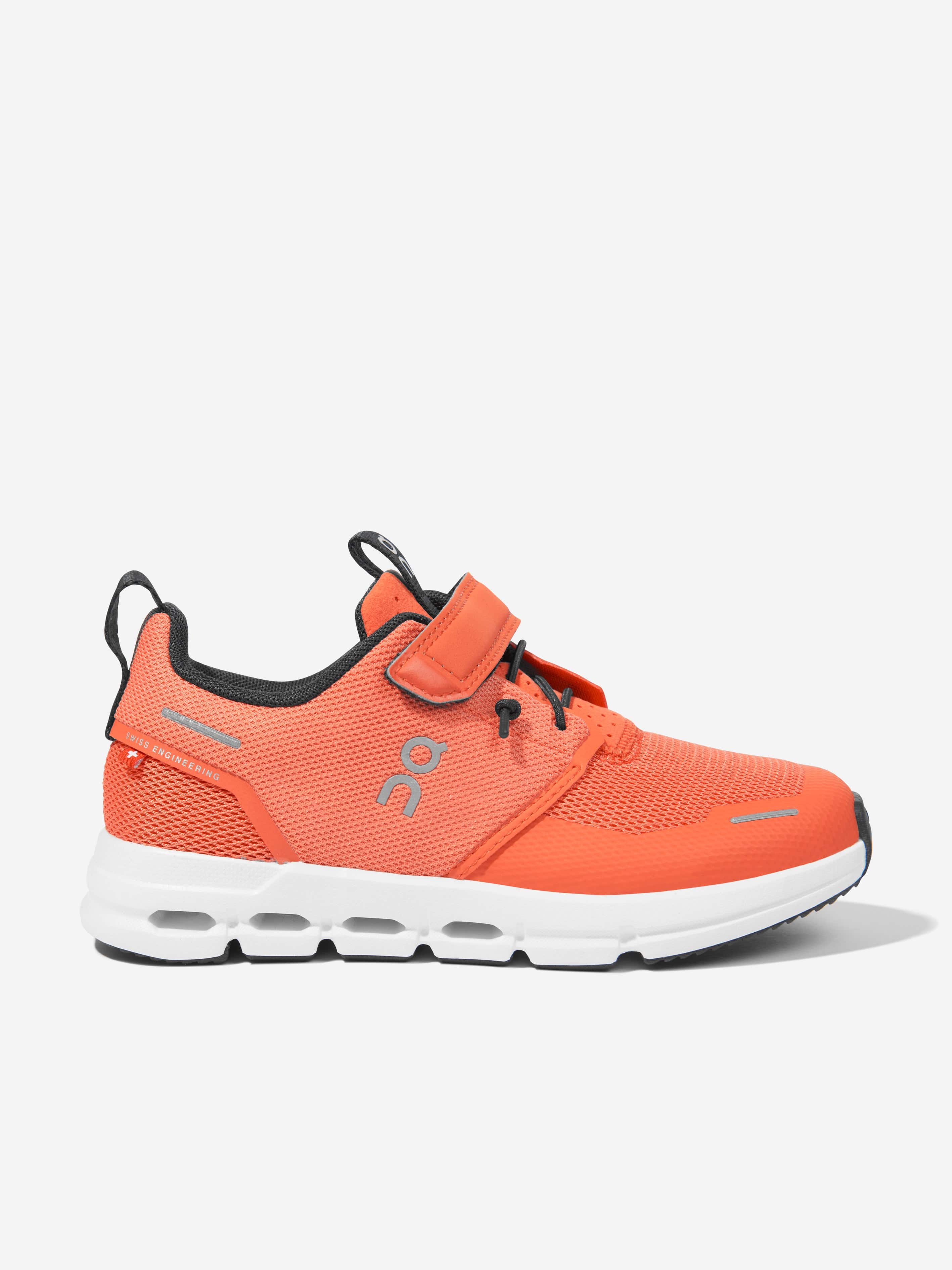 On Running Kids Cloud Play Trainers in Orange Childsplay Clothing