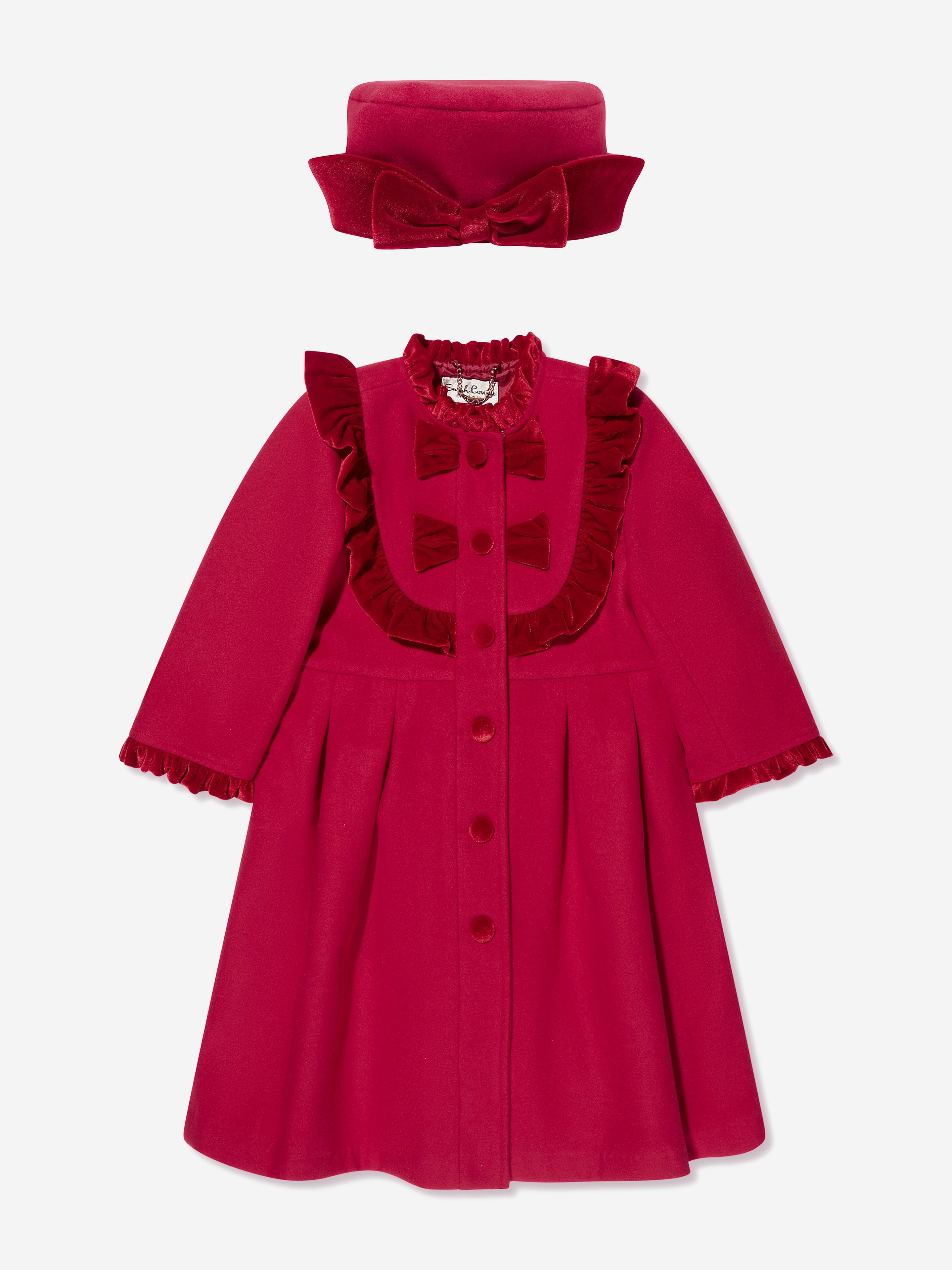 Sarah louise red store velvet dress