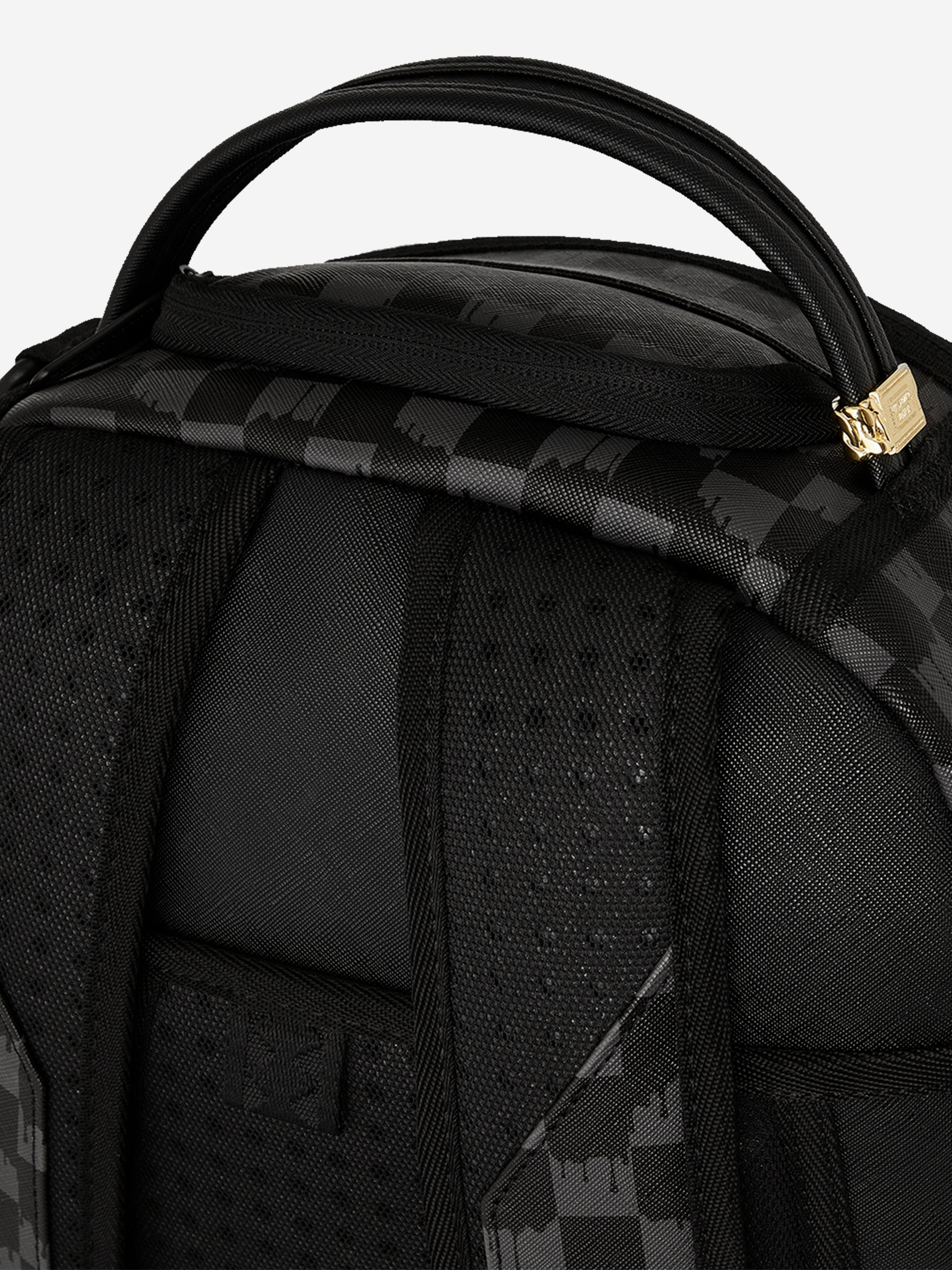 Sprayground Kids Dripping Sharks In Paris DLXV Backpack in Black
