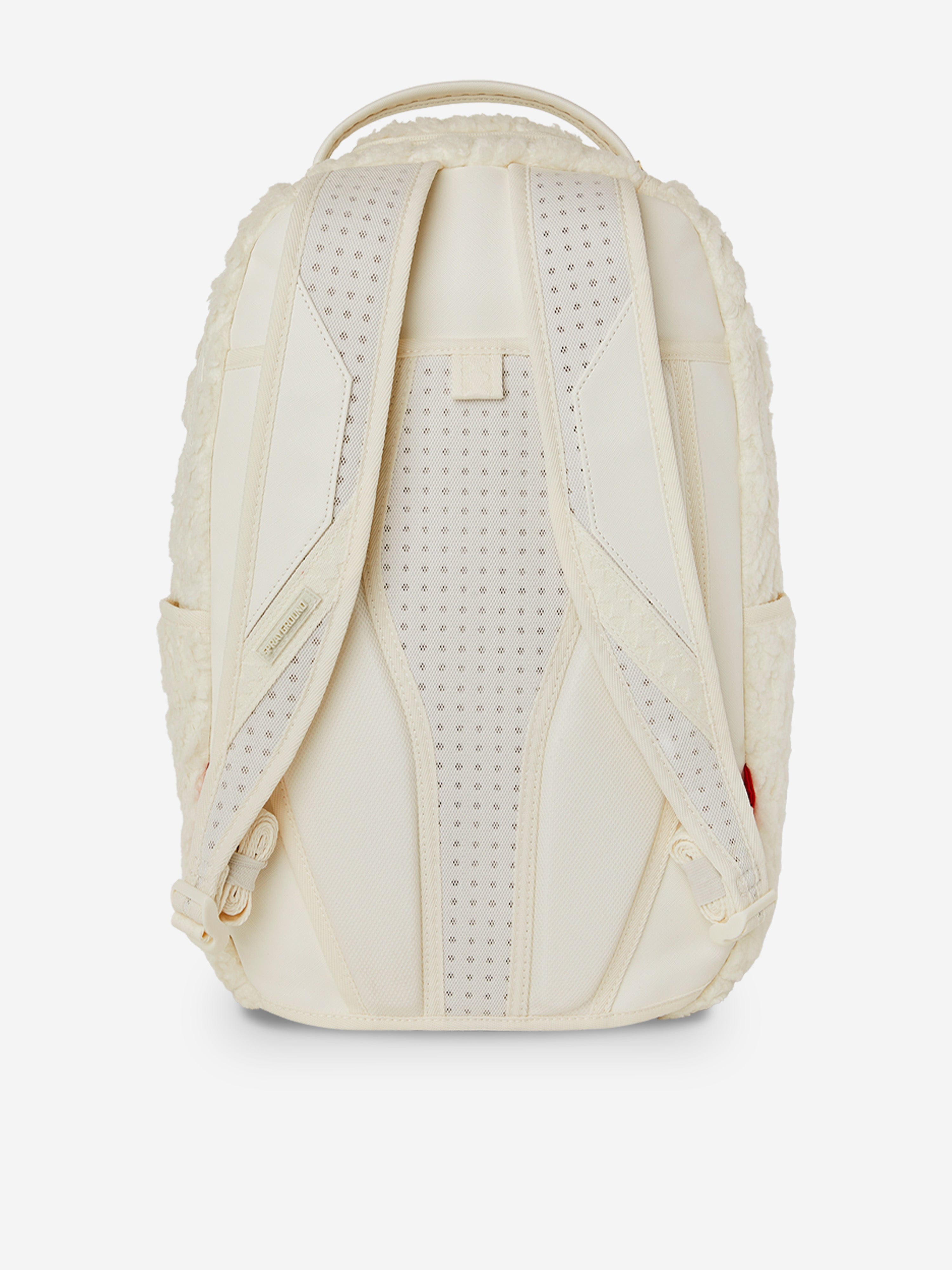 Sprayground Kids Sherpa Shark Backpack in Ivory (46cm