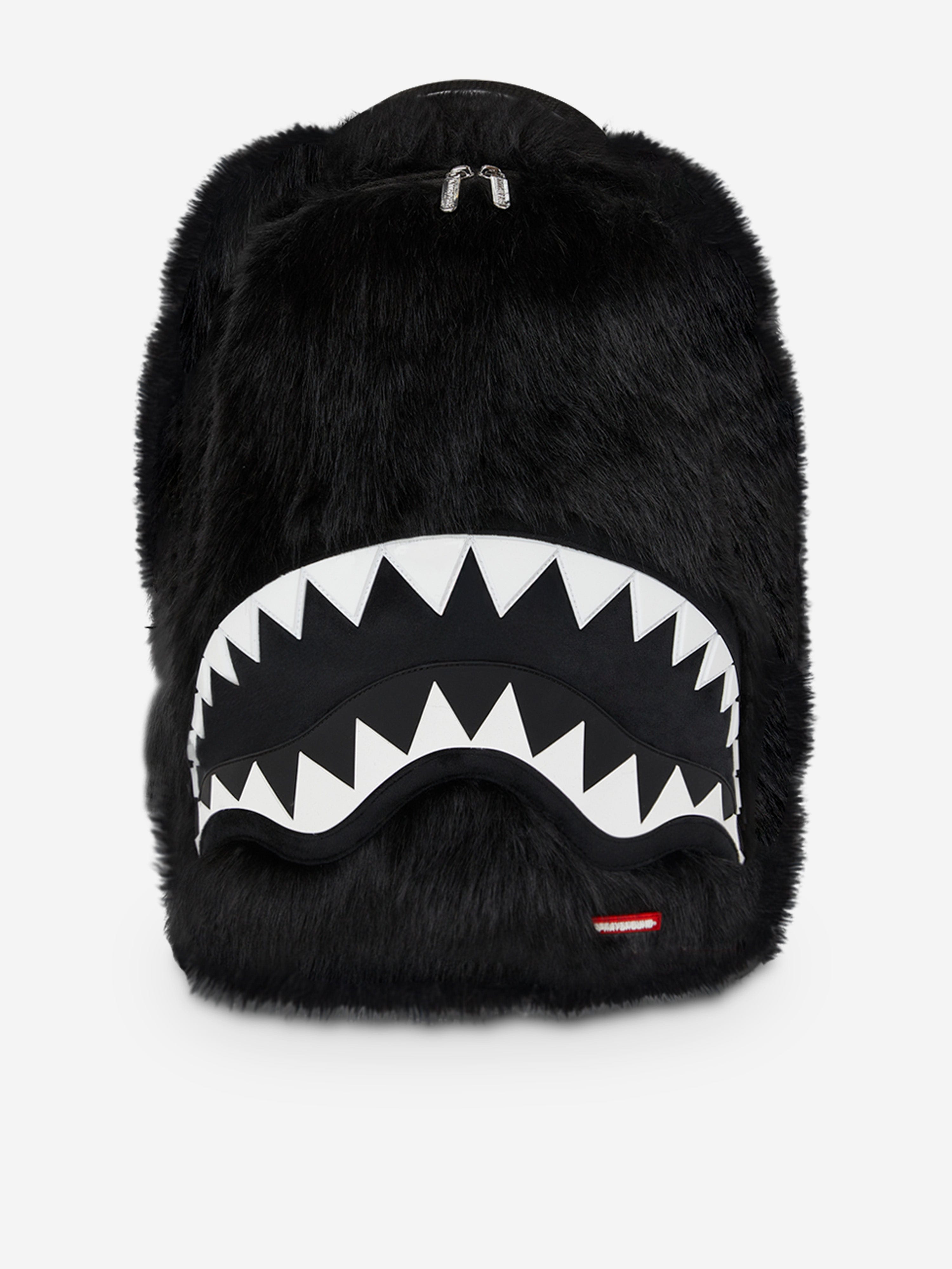 Sprayground Kids Fur Cray Backpack in Black (45cm) | Childsplay Clothing