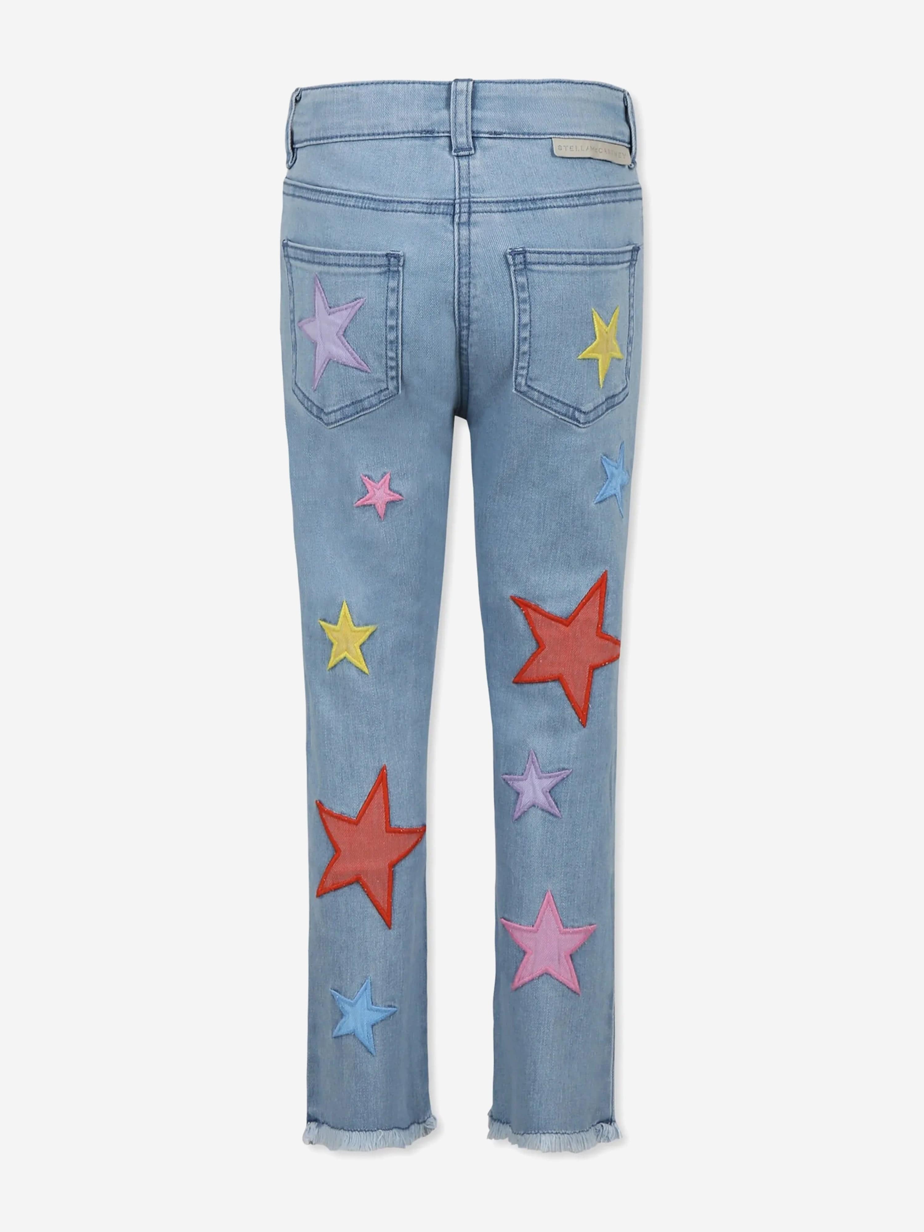 Stella McCartney Girls Star Mom Jeans in Blue | Childsplay Clothing UK