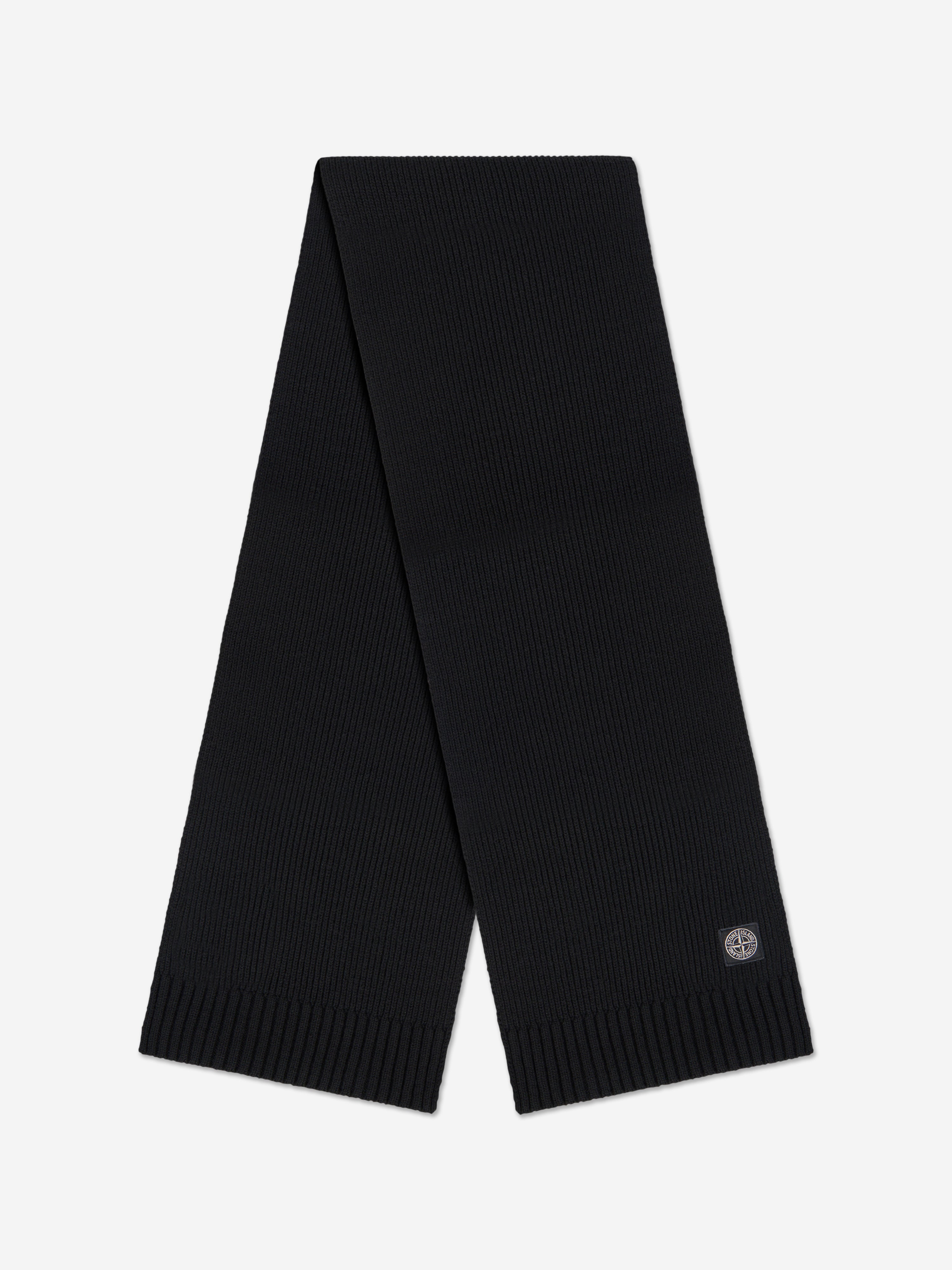 Stone Island Junior Stone Island Boys Wool Knitted Logo Scarf in