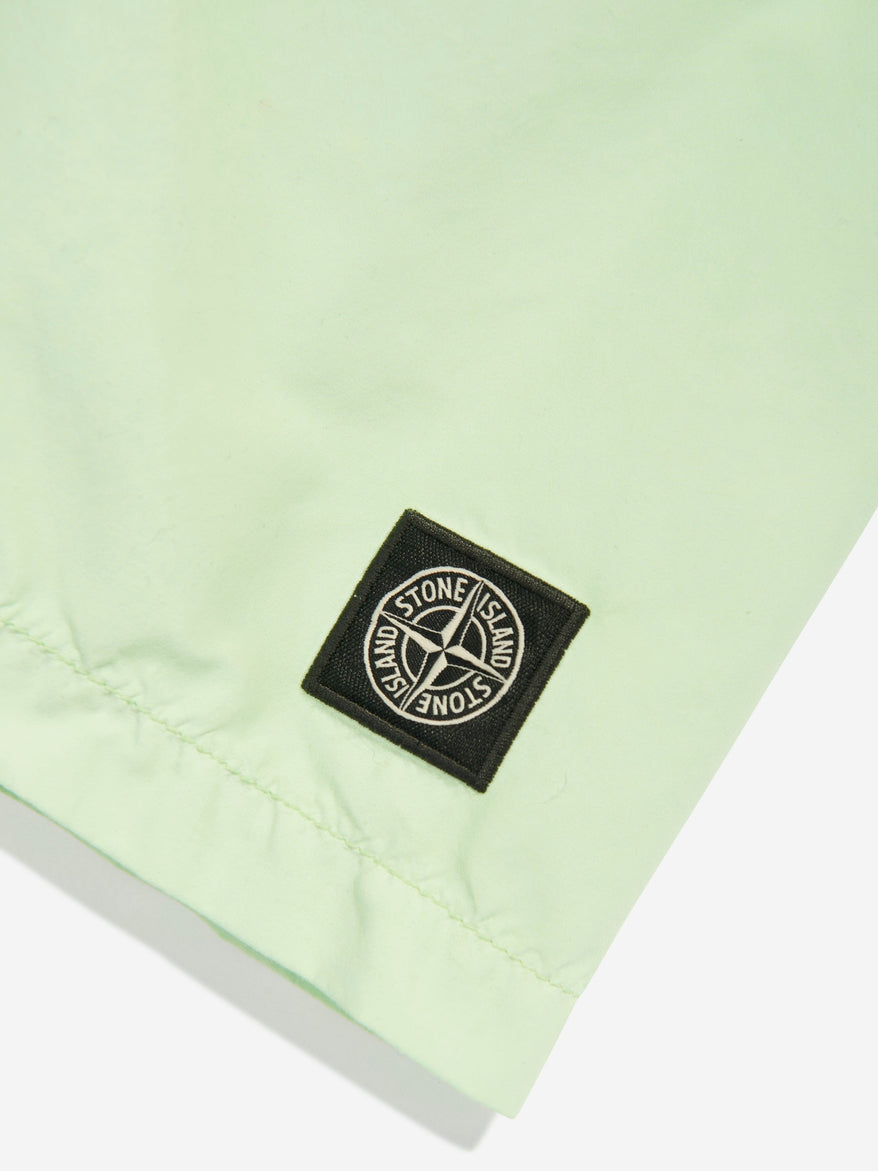 Stone Island Boys Compass Logo Swim Shorts in Blue