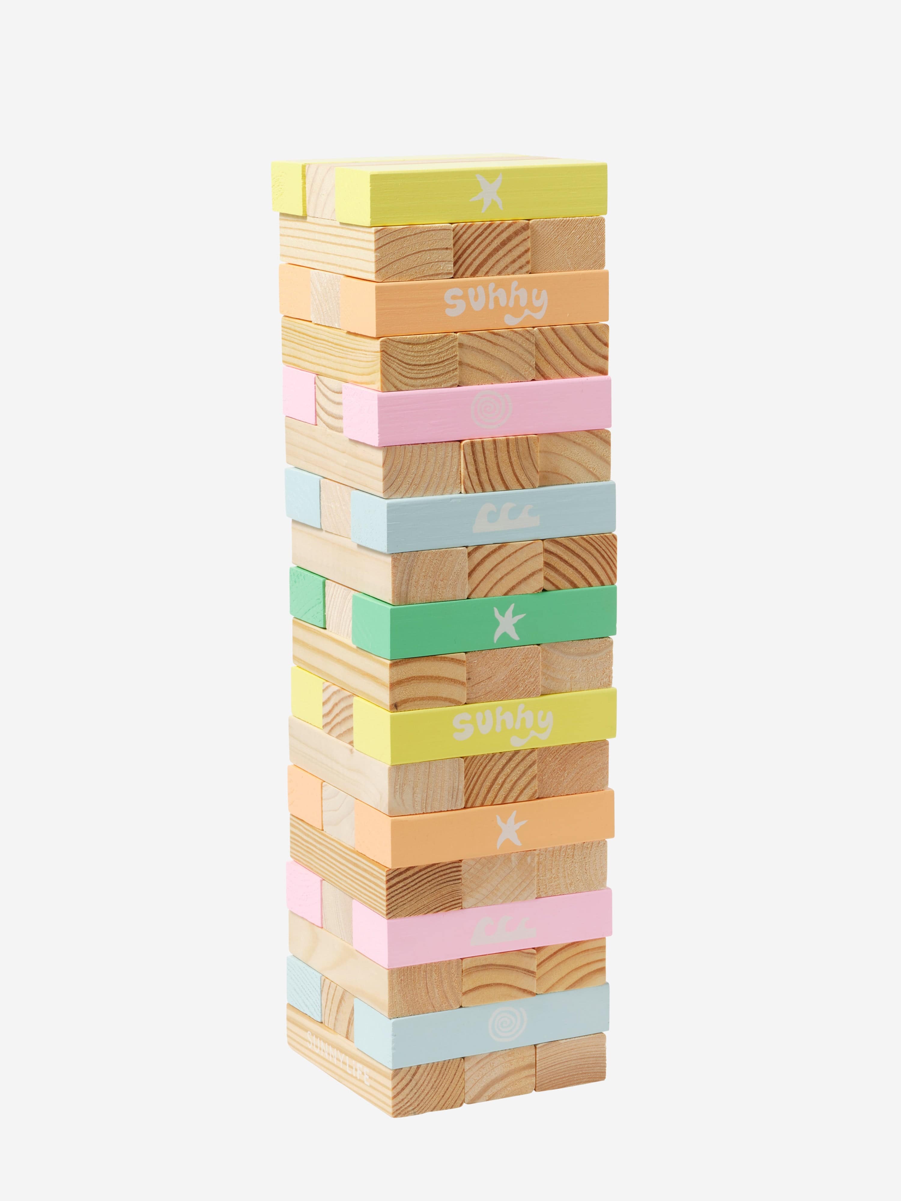 Sunnylife Kids Pool Side Giant Jumbling Tower in Multicolour (45cm)