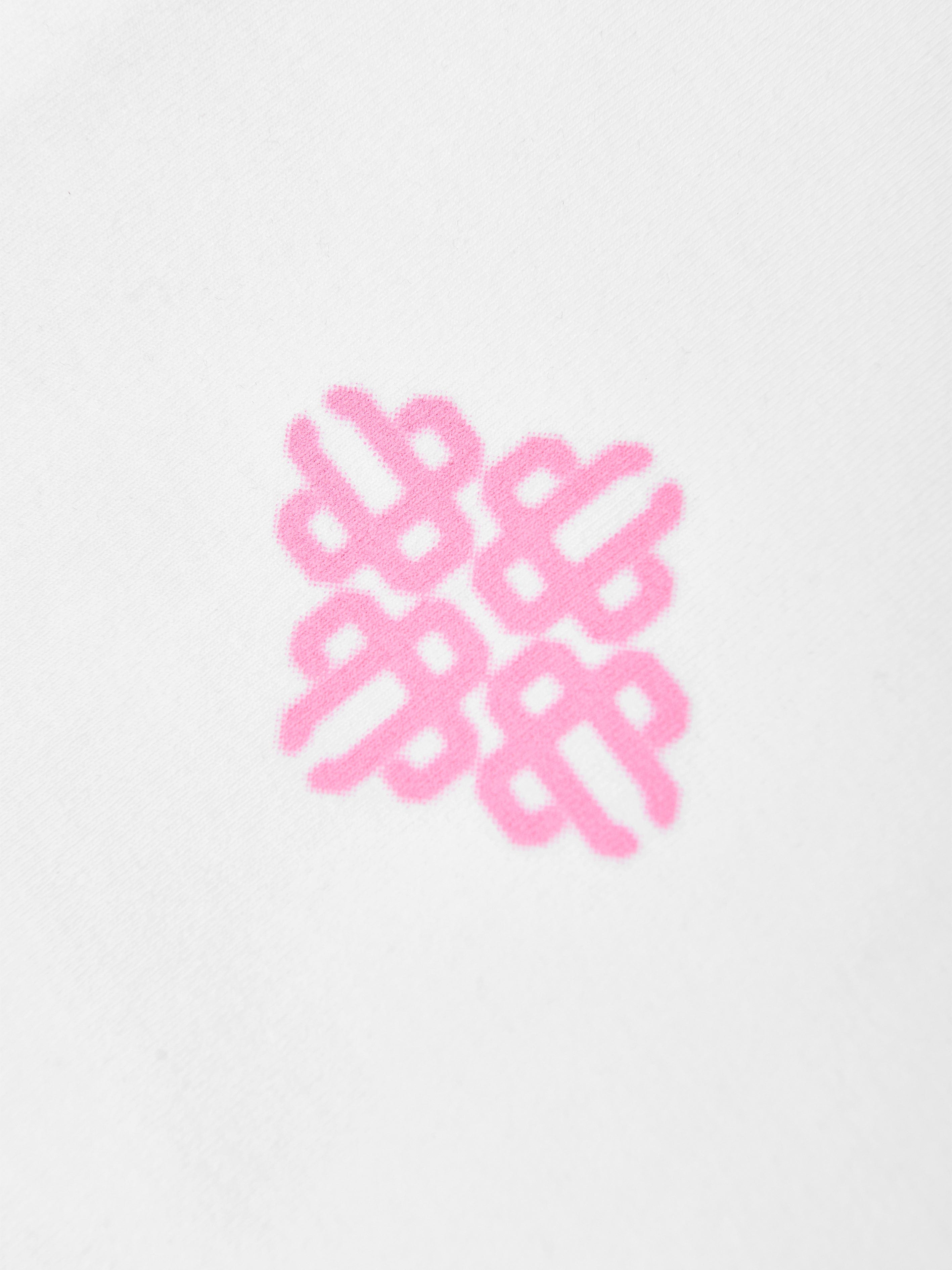 The Couture Club Kids Blurred Graphic Emblem T-Shirt in White