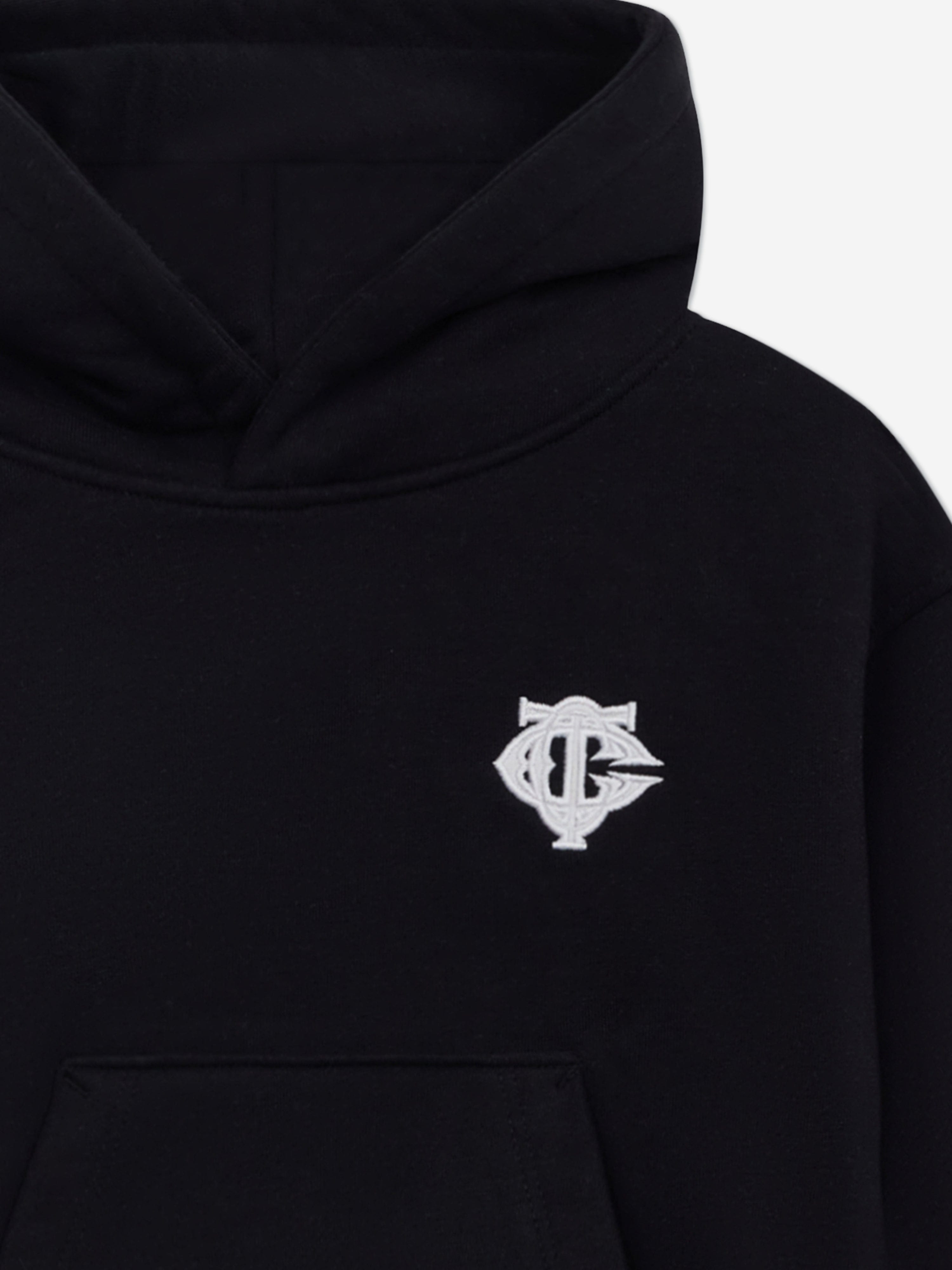 The Couture Club Kids Emblem Applique Hoodie in Black | Childsplay
